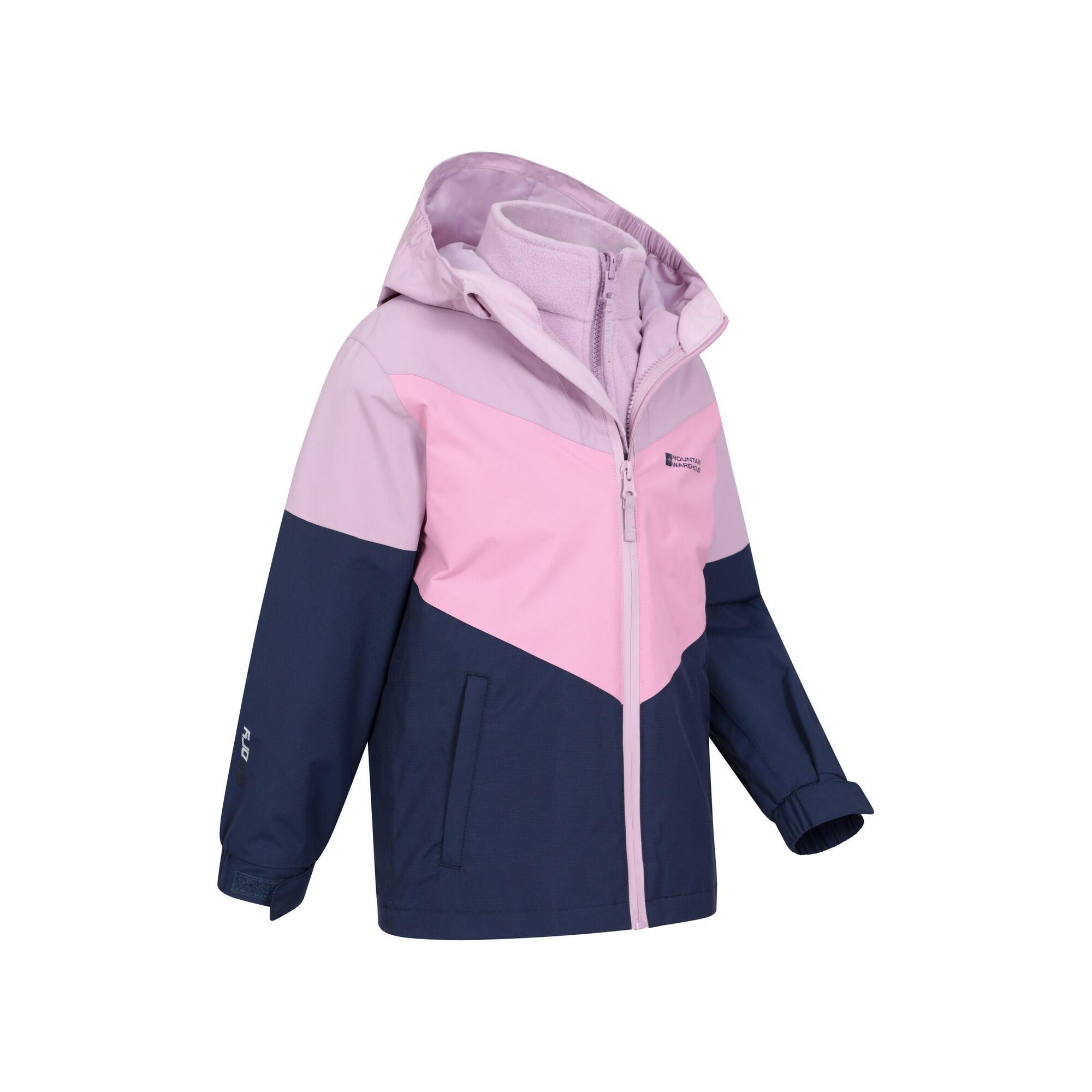 Veste Imperméable LIGHTNING Enfant (Bleu Foncé / Rose) 3/4