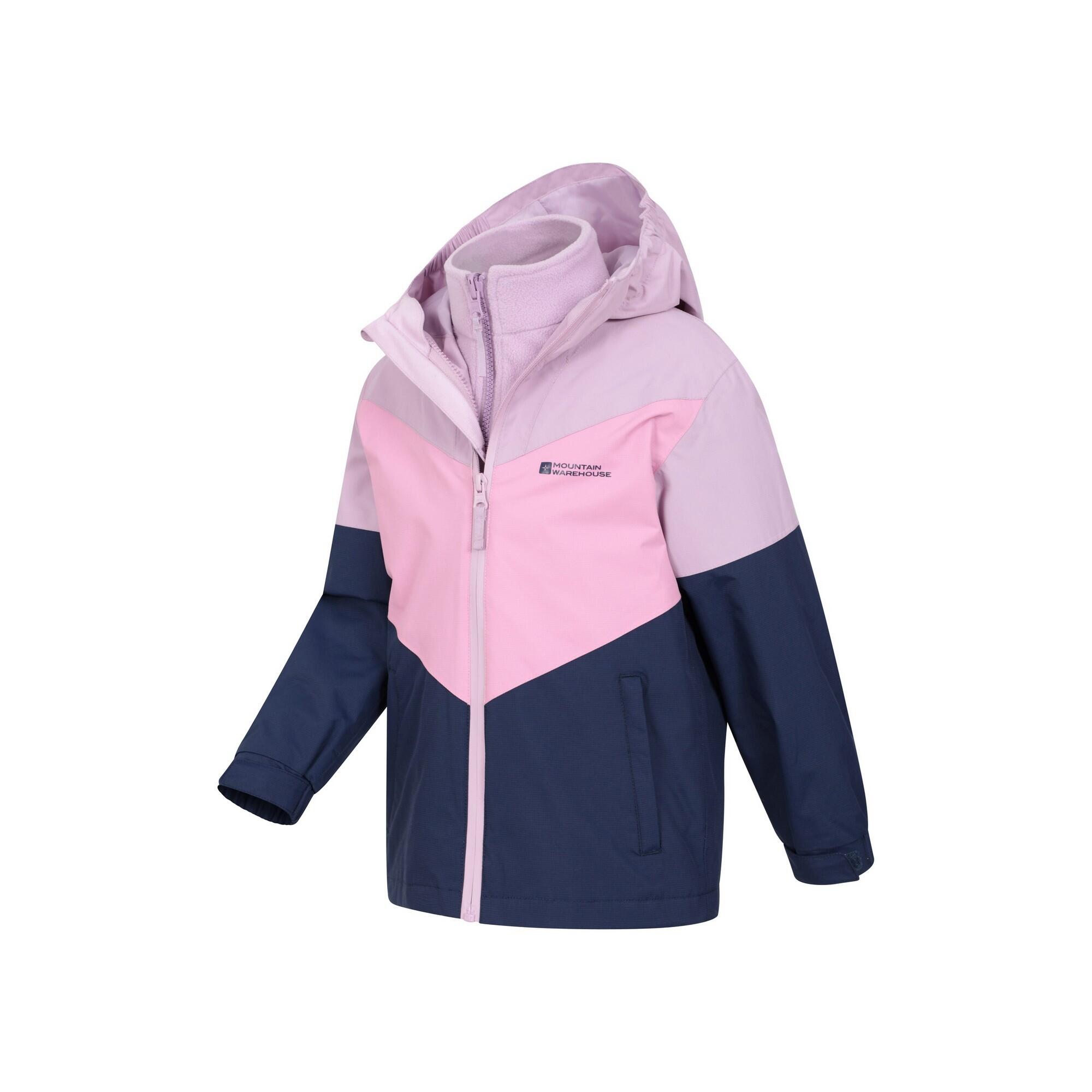 Veste Imperméable LIGHTNING Enfant (Bleu Foncé / Rose) 4/4