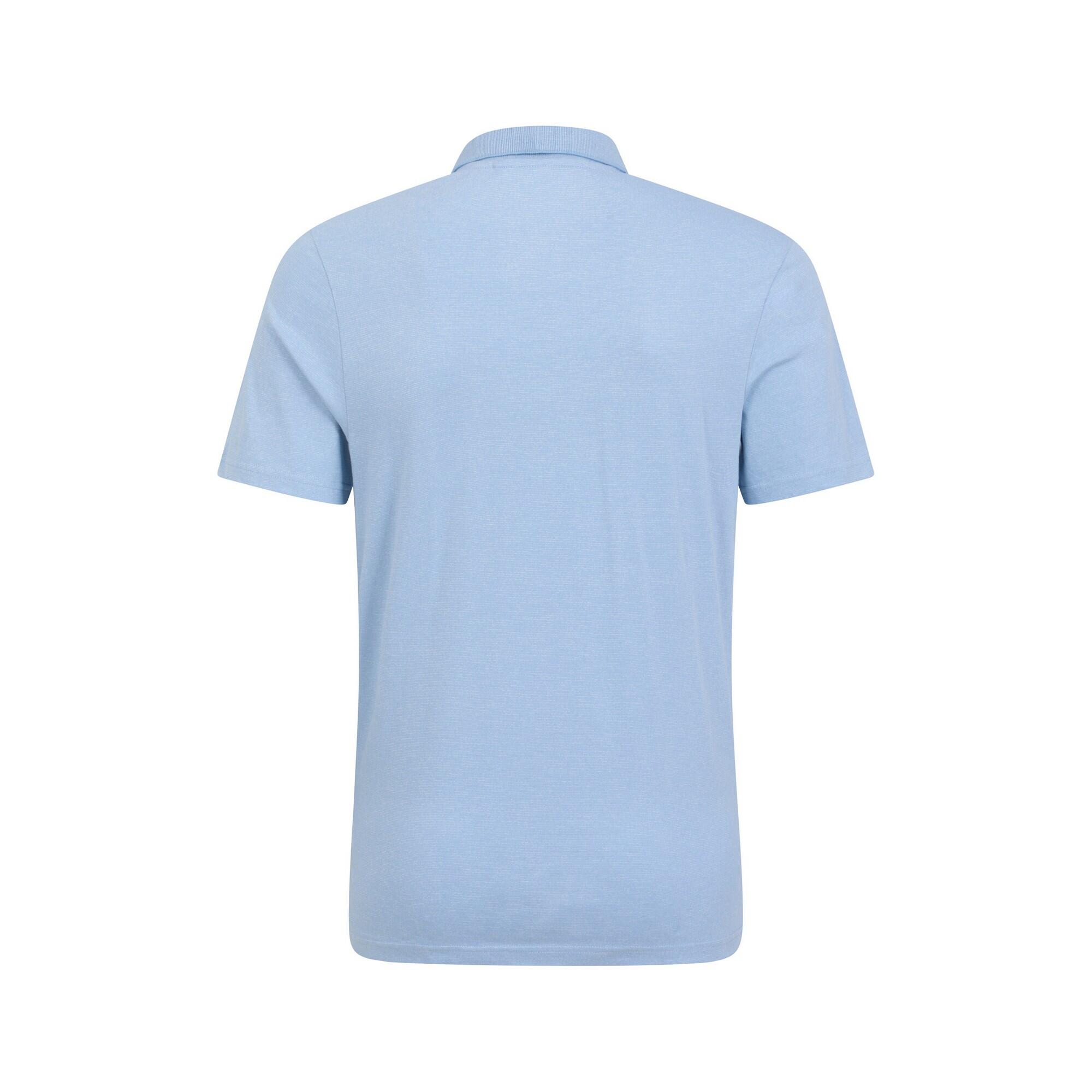 Maglietta Polo Struttura Uomo Mountain Warehouse Cordyline Blu Pallido 2/4