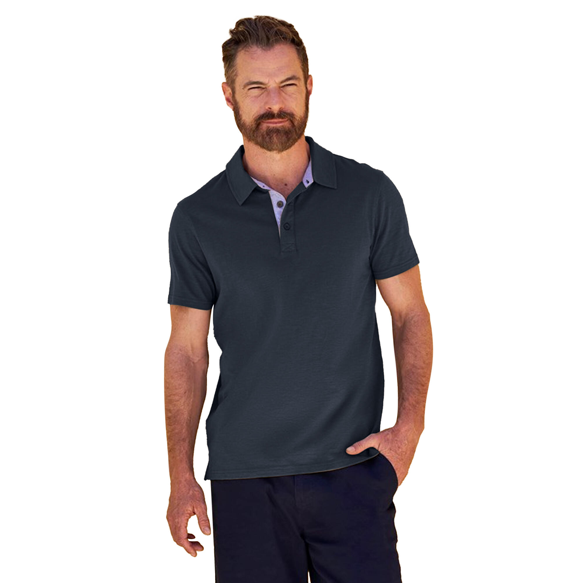 "Hasst II" Poloshirt für Herren Marineblau 3/3