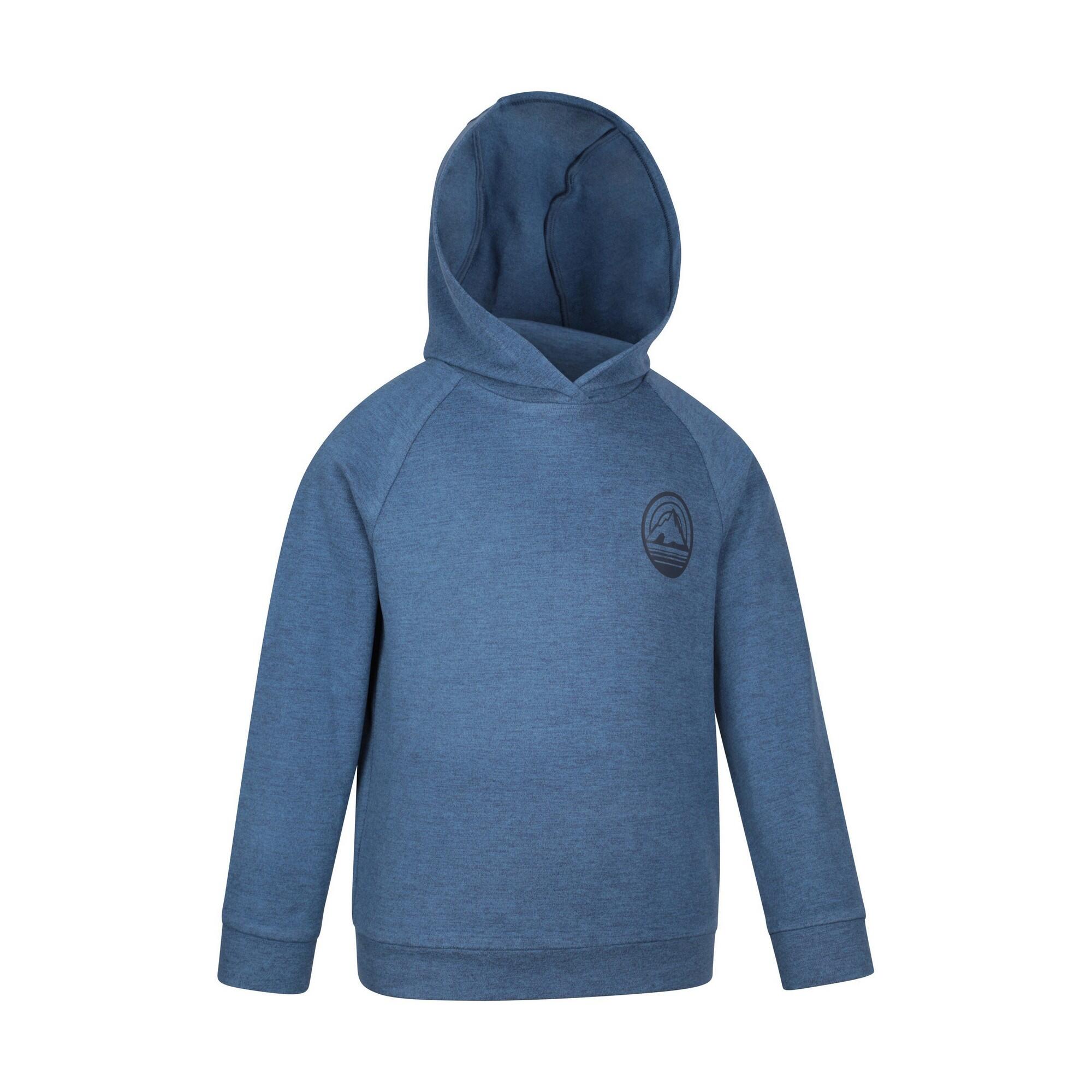 Childrens/Kids Strath Melange Supersoft Hoodie (Navy) 3/4