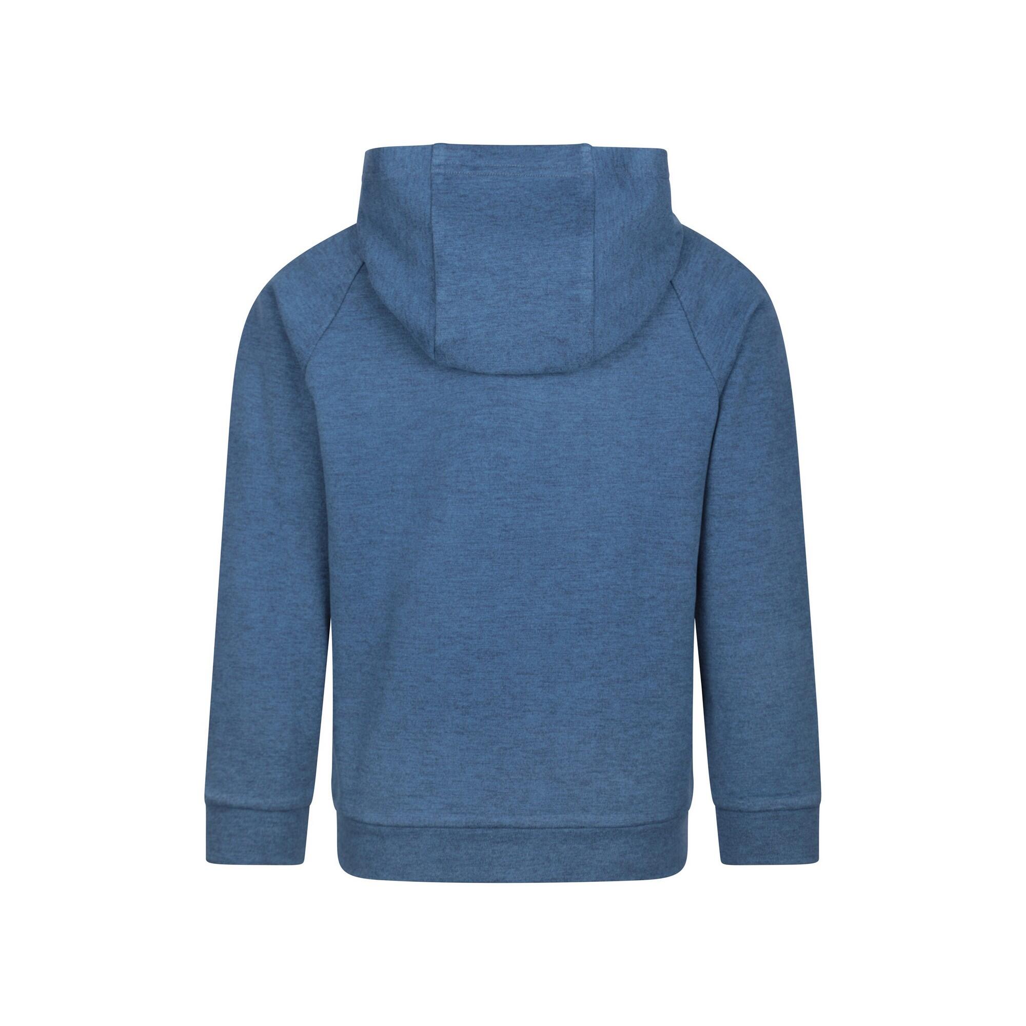 Childrens/Kids Strath Melange Supersoft Hoodie (Navy) 2/4