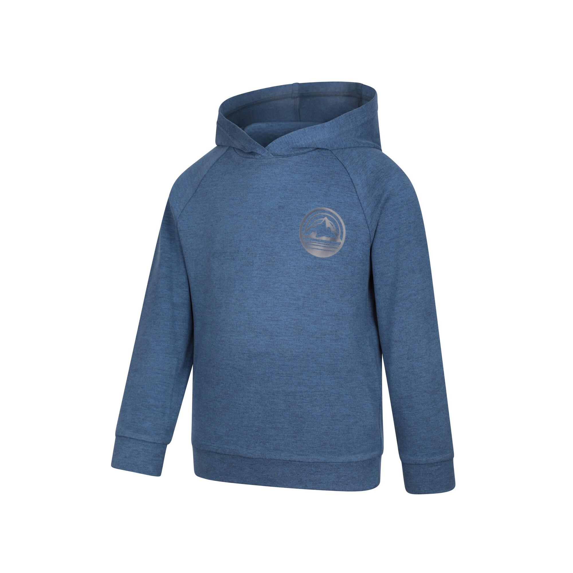 Childrens/Kids Strath Melange Supersoft Hoodie (Navy) 4/4
