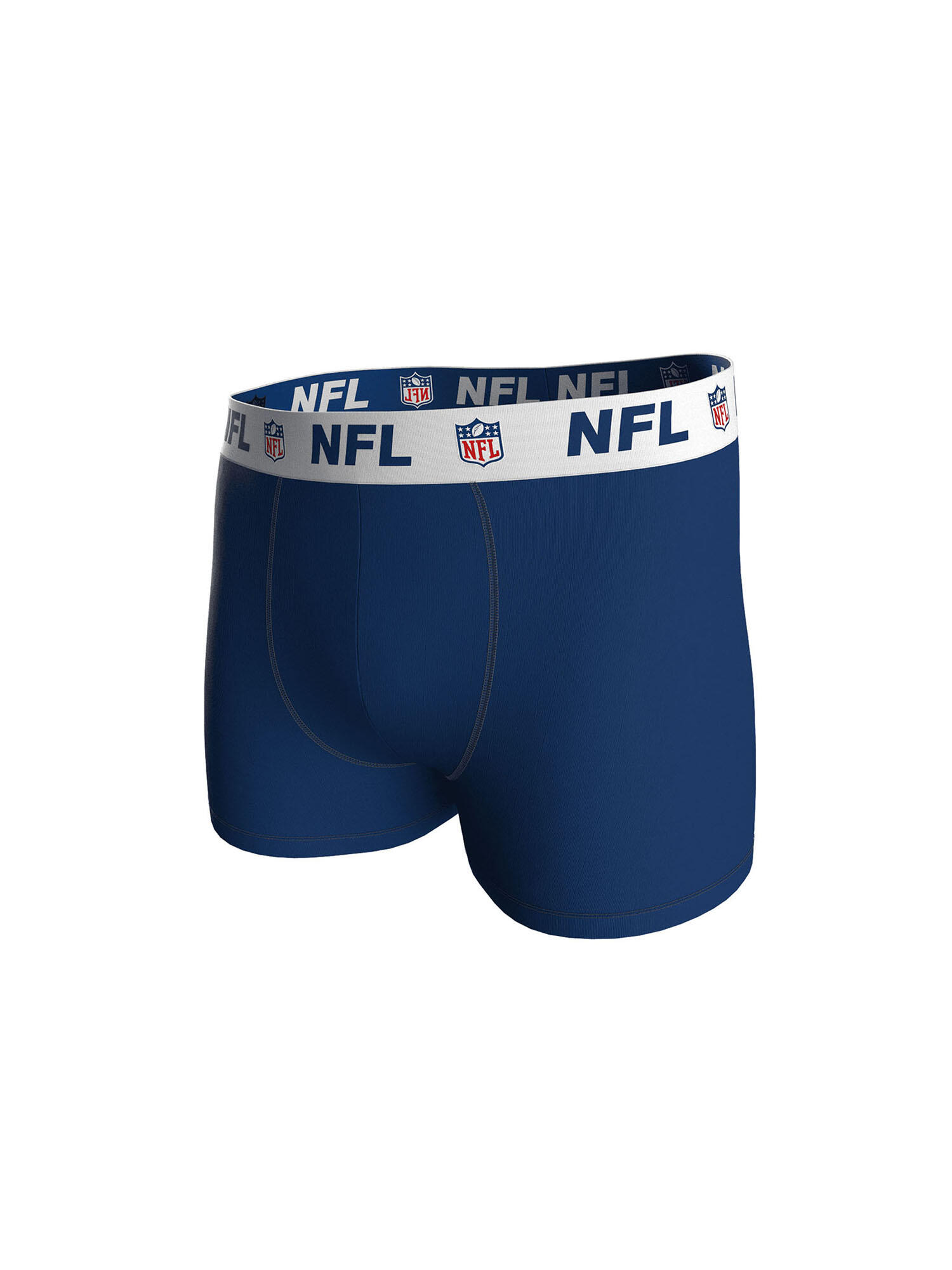 NFL Shield Logo 3-Pack 95% Cotton Boxers | Navy/Red/Black Size S 5/7
