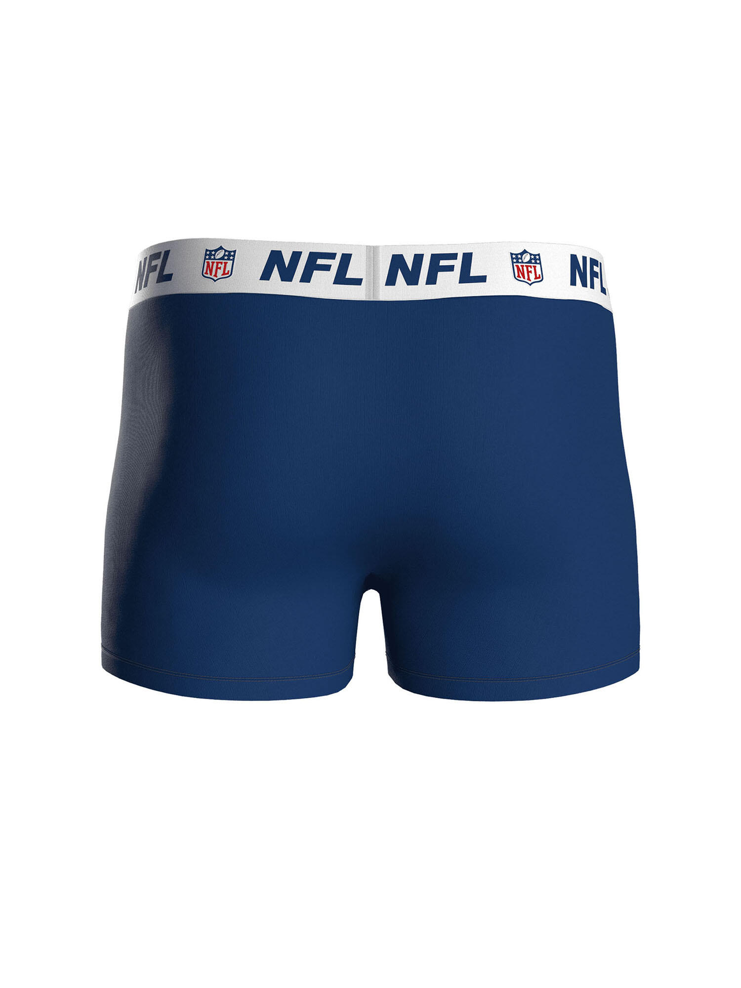 NFL Shield Logo 3-Pack 95% Cotton Boxers | Navy/Red/Black Size S 4/7
