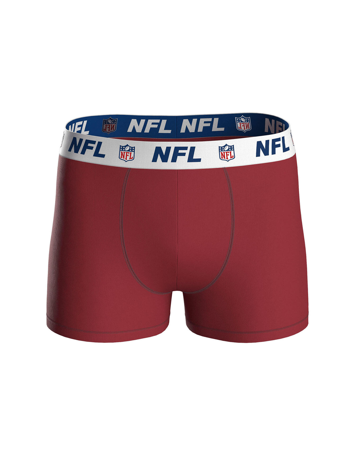 NFL Shield Logo 3-Pack 95% Cotton Boxers | Navy/Red/Black Size S 6/7
