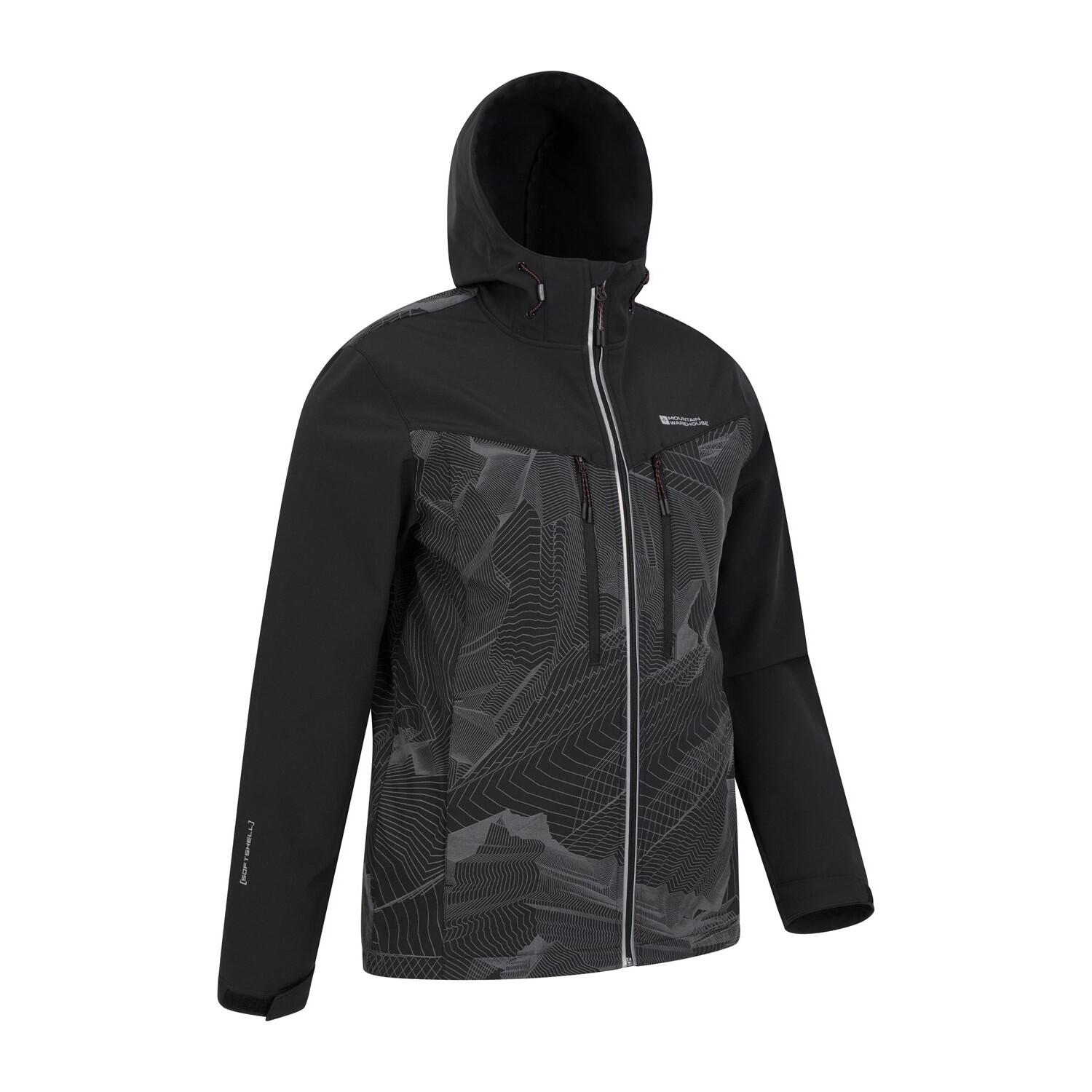 Giacca Soft Shell Uomo Mountain Warehouse Illuminate II Nero 4/4