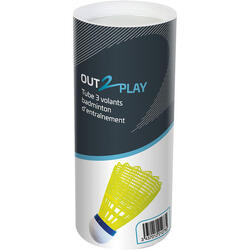 Tube 3 Volants Badminton Jaune - OUT2PLAY