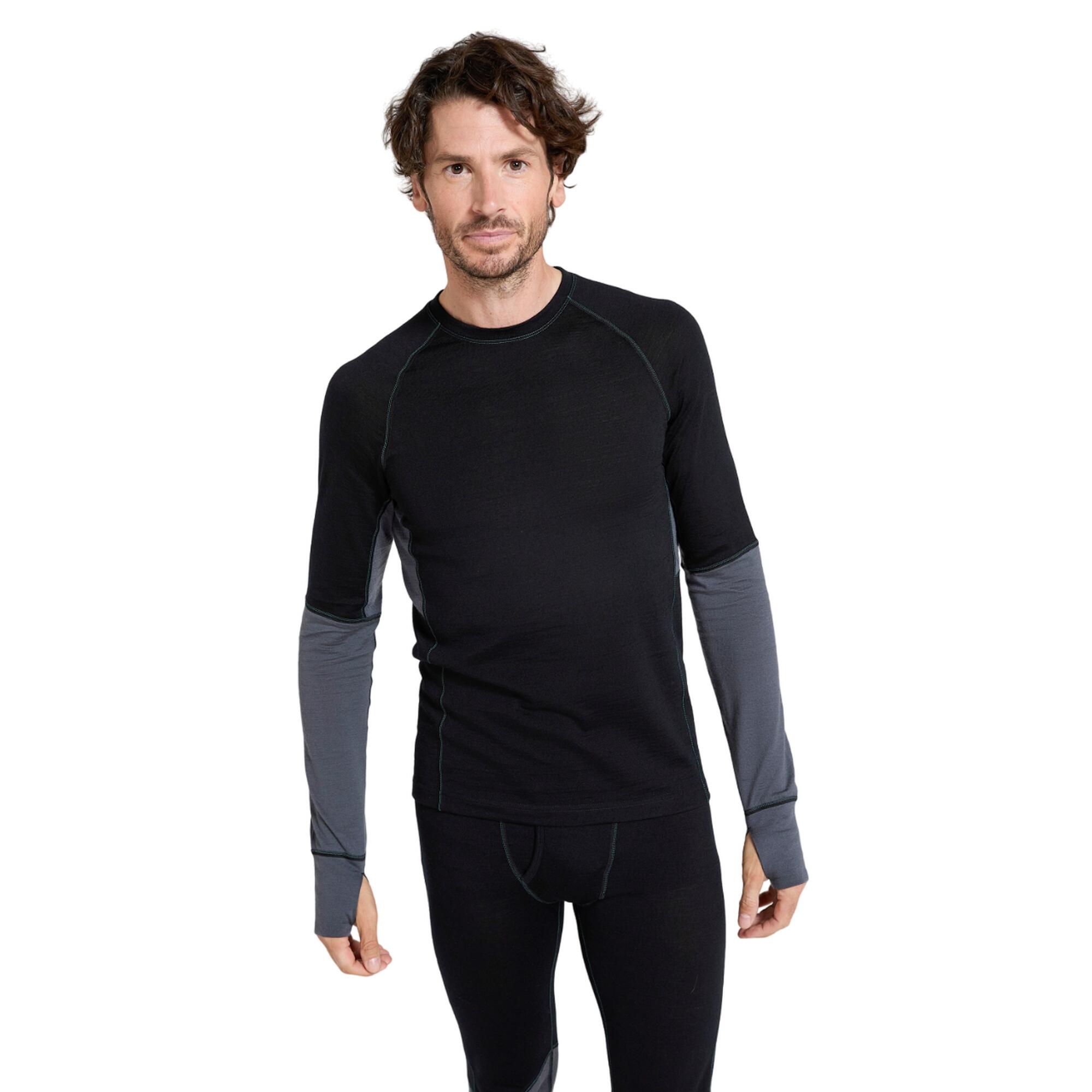 "Ultra" Base Layer Oberteil Rundhalsausschnitt für Herren Schwarz 3/3