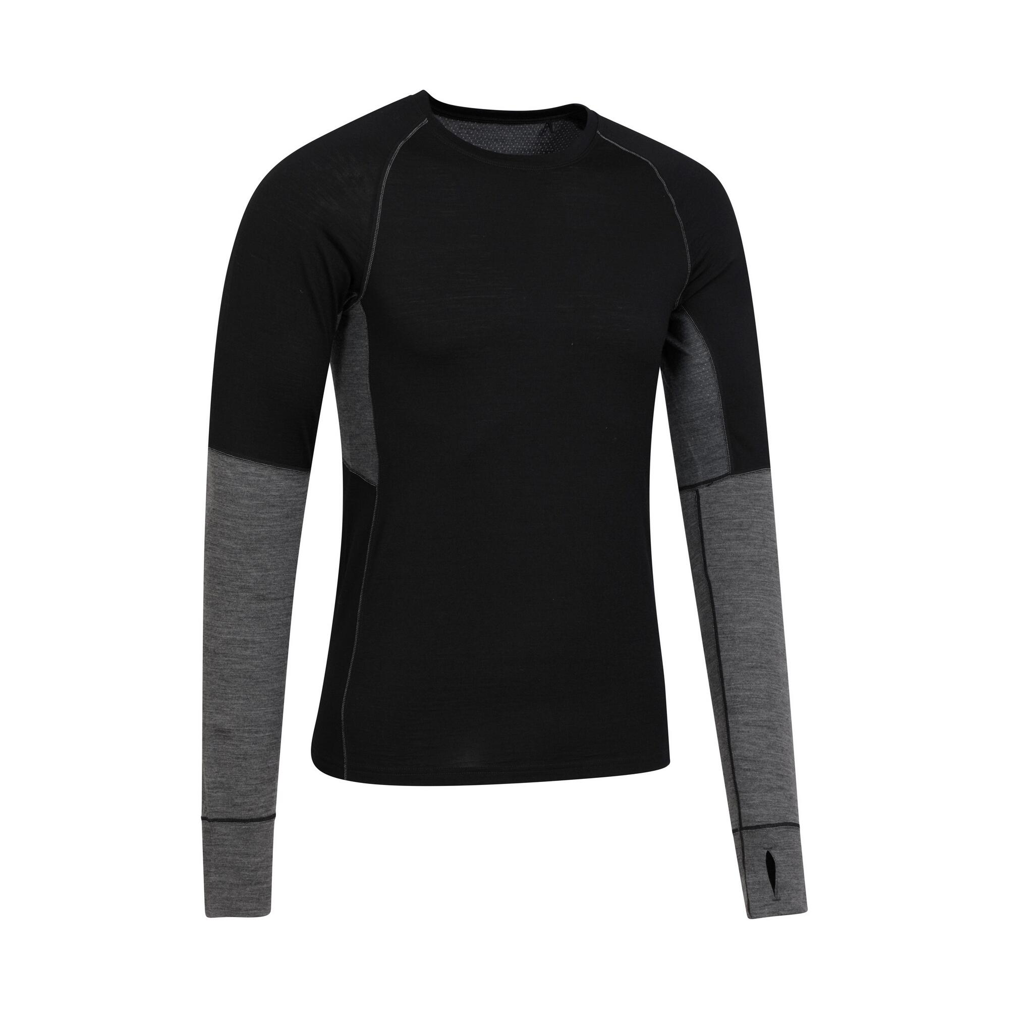 "Ultra" Base Layer Oberteil Rundhalsausschnitt für Herren Schwarz 2/3