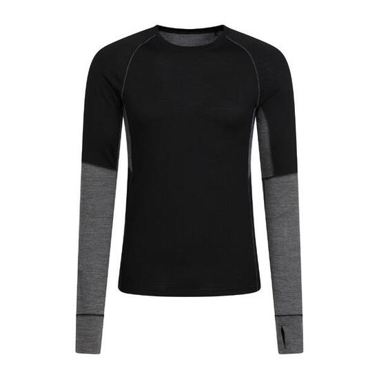 Ultra" Base Layer Oberteil Rundhalsausschnitt für Herren Schwarz