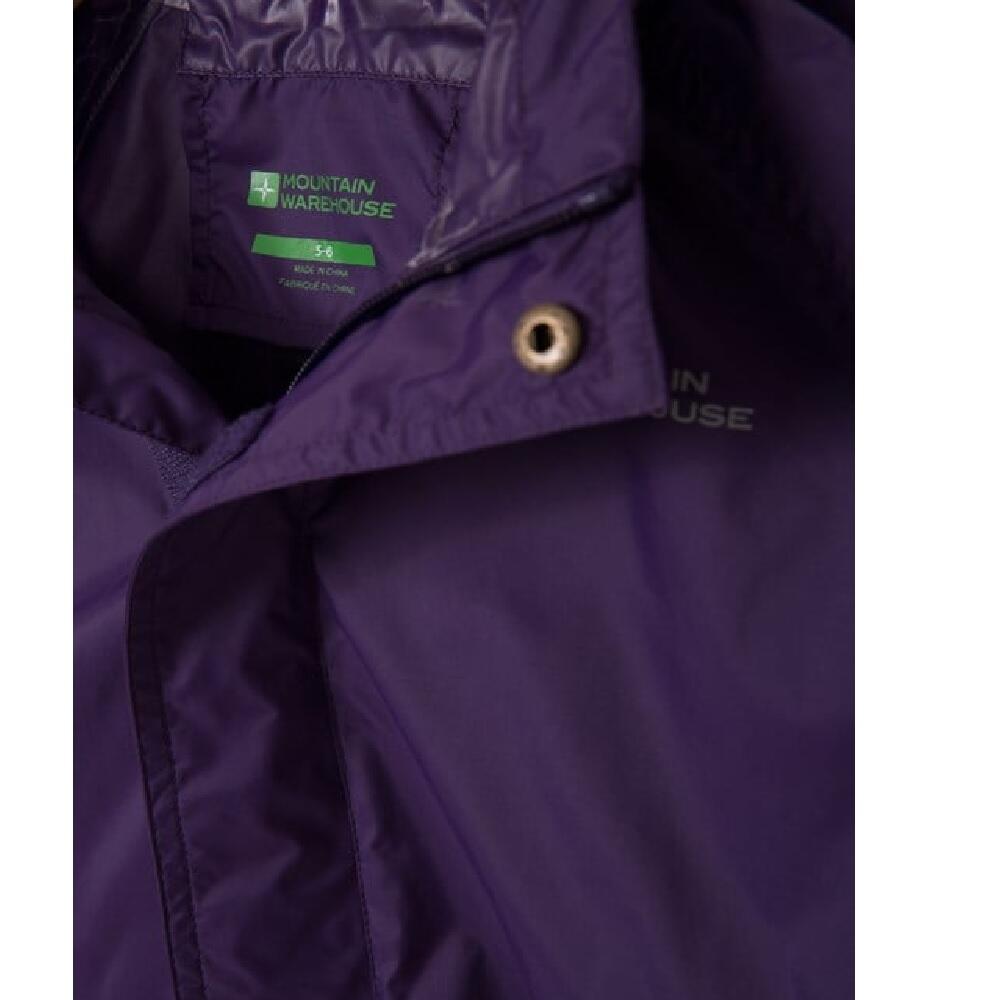 Childrens/Kids Pakka Waterproof Jacket (Dark Purple) 3/4