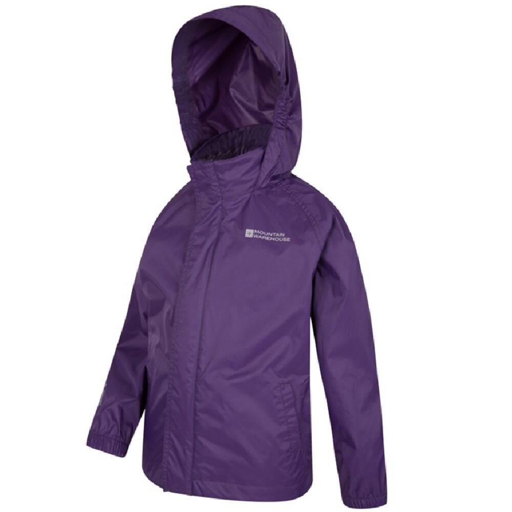 Childrens/Kids Pakka Waterproof Jacket (Dark Purple) 4/4