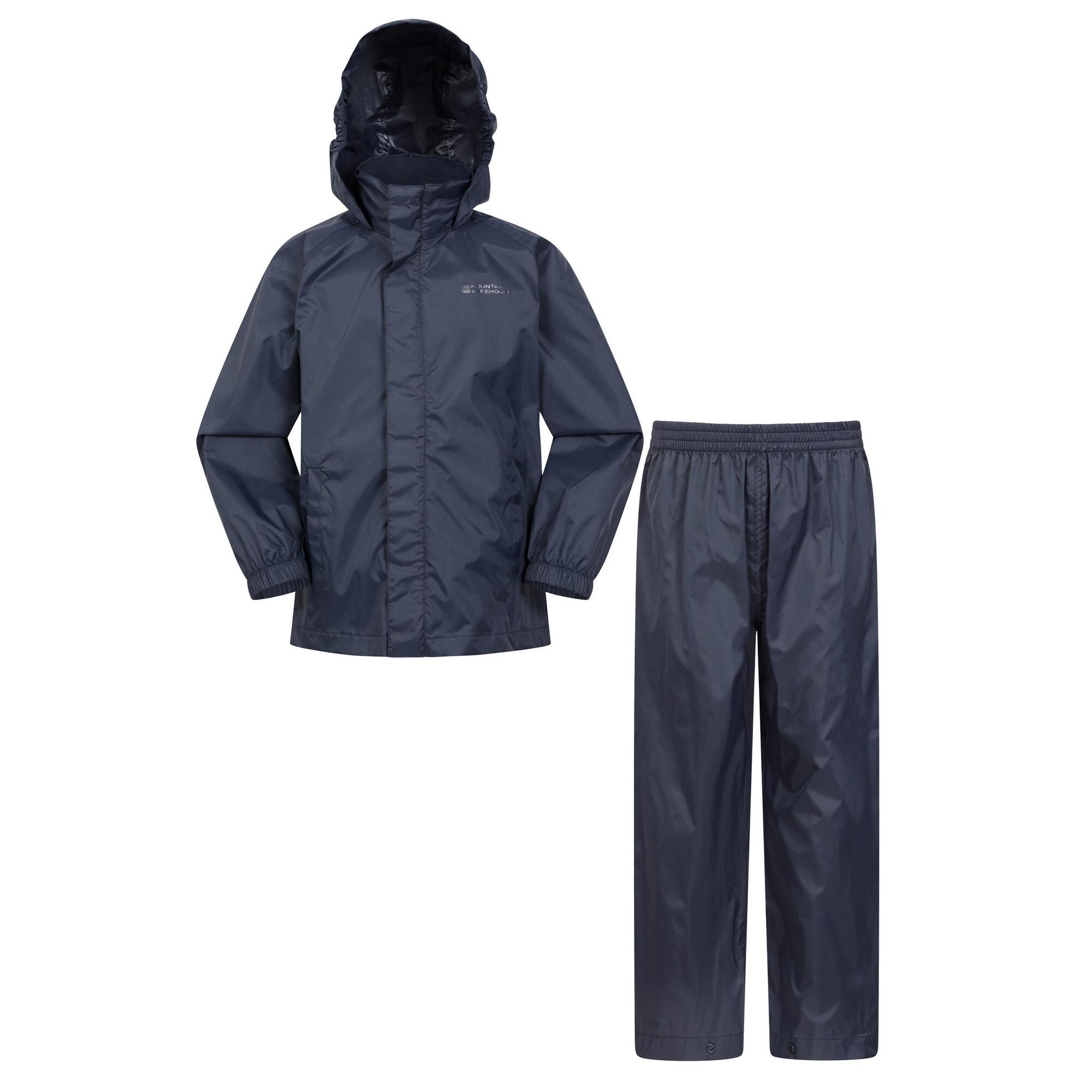 Completo Giacca E Pantaloni Impermeabili Bambini Mountain Warehouse Pakka Blu 5/5