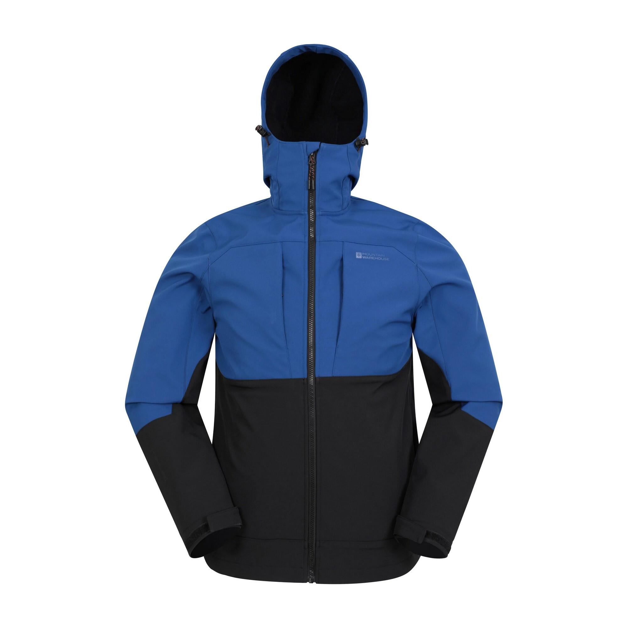 MOUNTAIN WAREHOUSE Mens Elements Windproof Soft Shell Jacket (Blue)