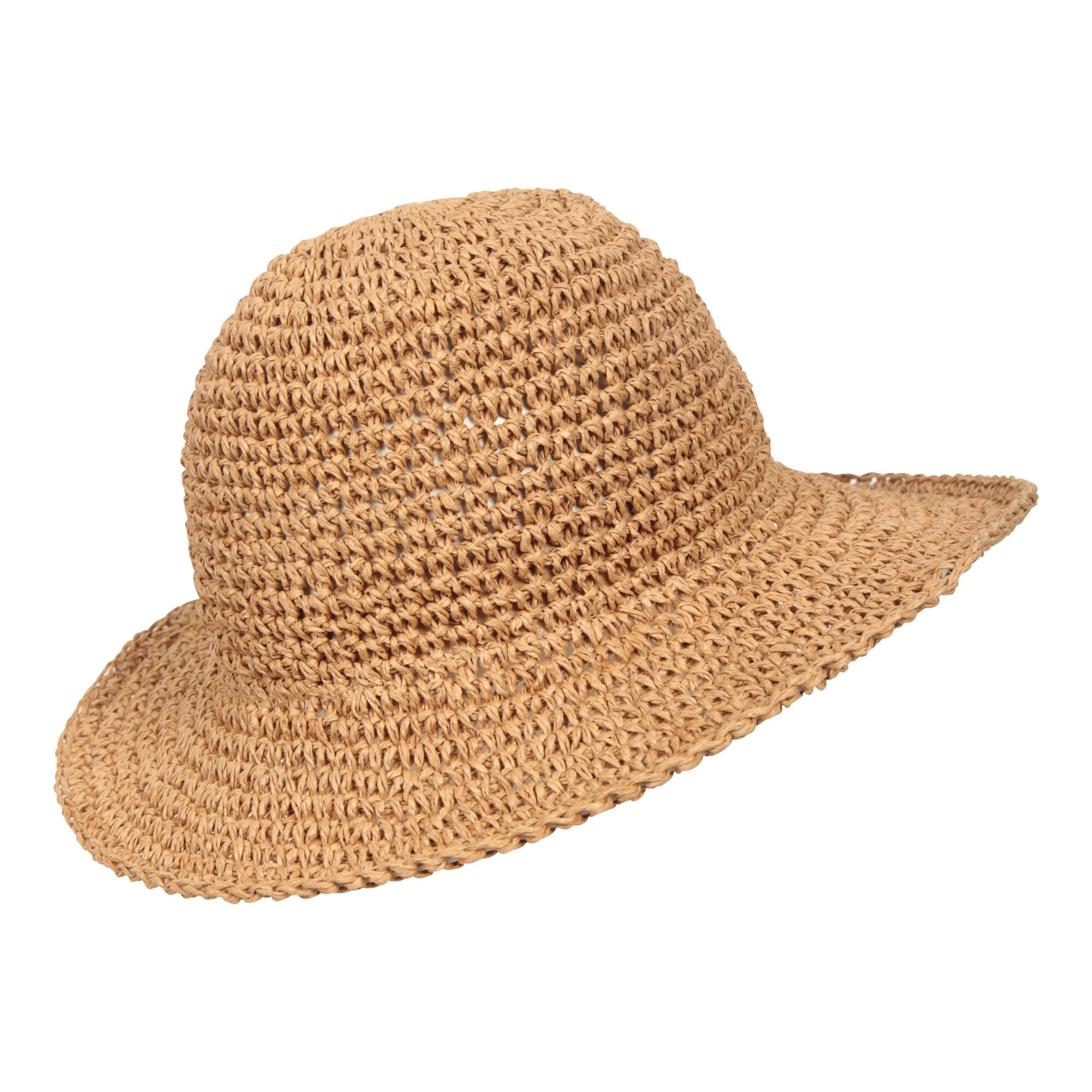 Sonnenhut Packable für Damen Dunkelbeige 2/4