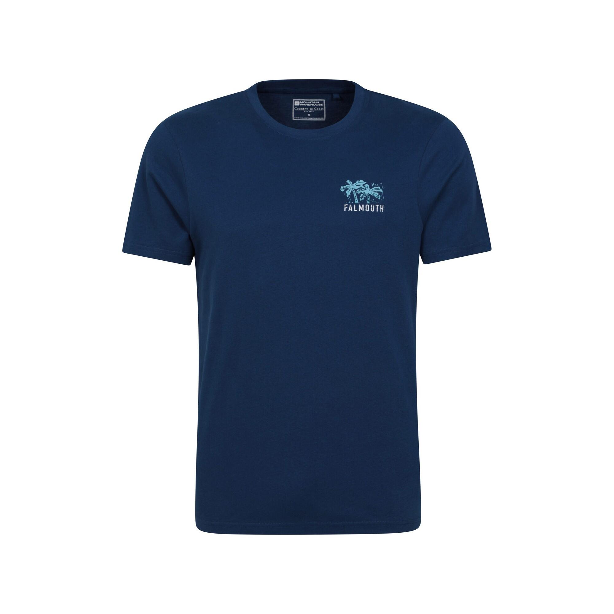 MOUNTAIN WAREHOUSE Mens Falmouth Printed TShirt (Navy)