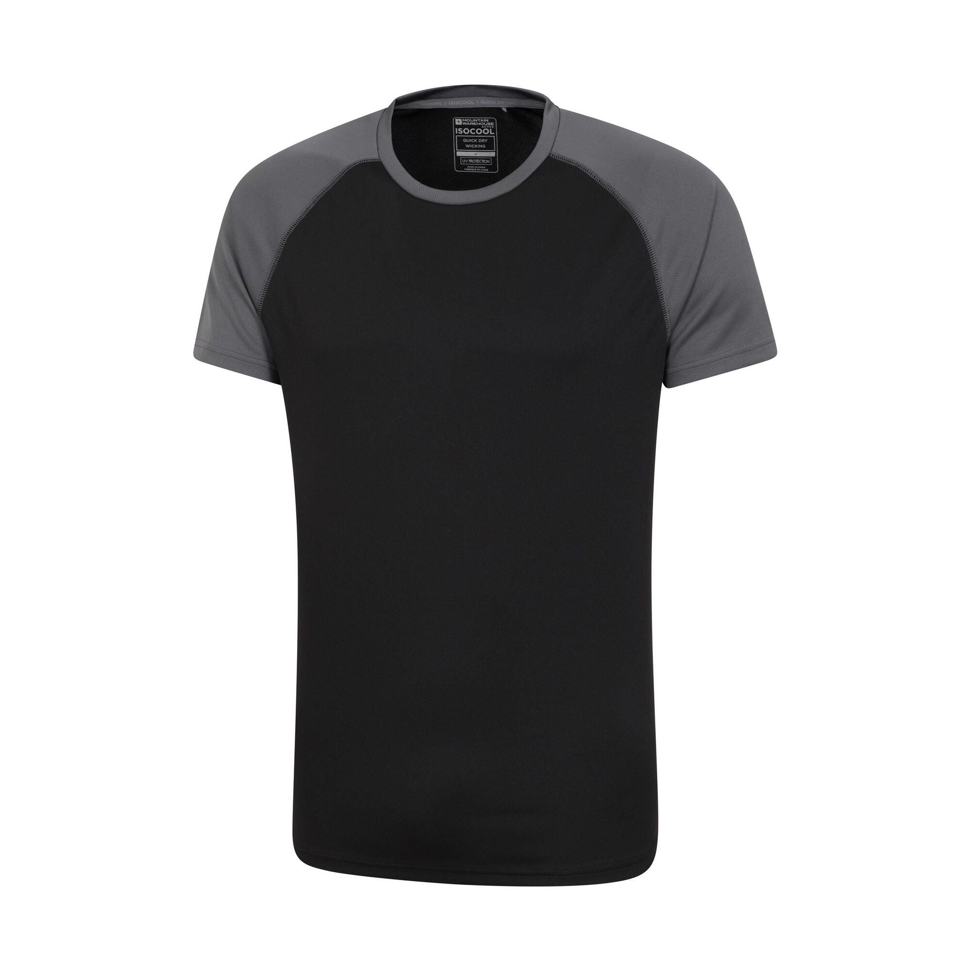 Maglietta Uomo Mountain Warehouse Endurance Nero Corvino 3/4