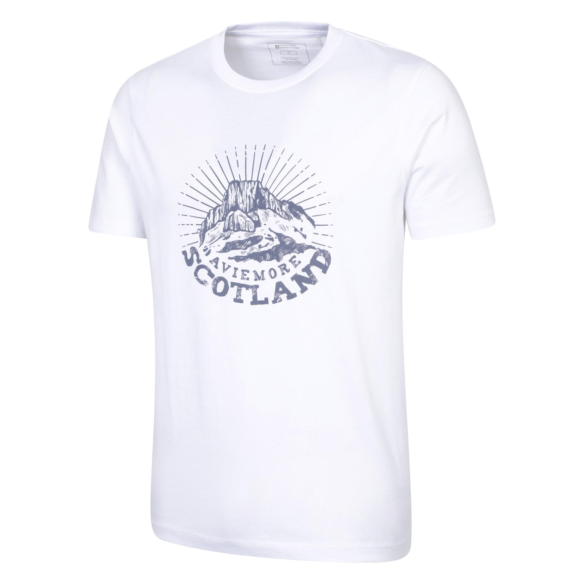 Maglietta Circle Mountain Uomo Mountain Warehouse Bianco 4/4