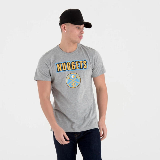 T-Shirt NBA Denver Nuggets New Era Team logo Gris 5/5