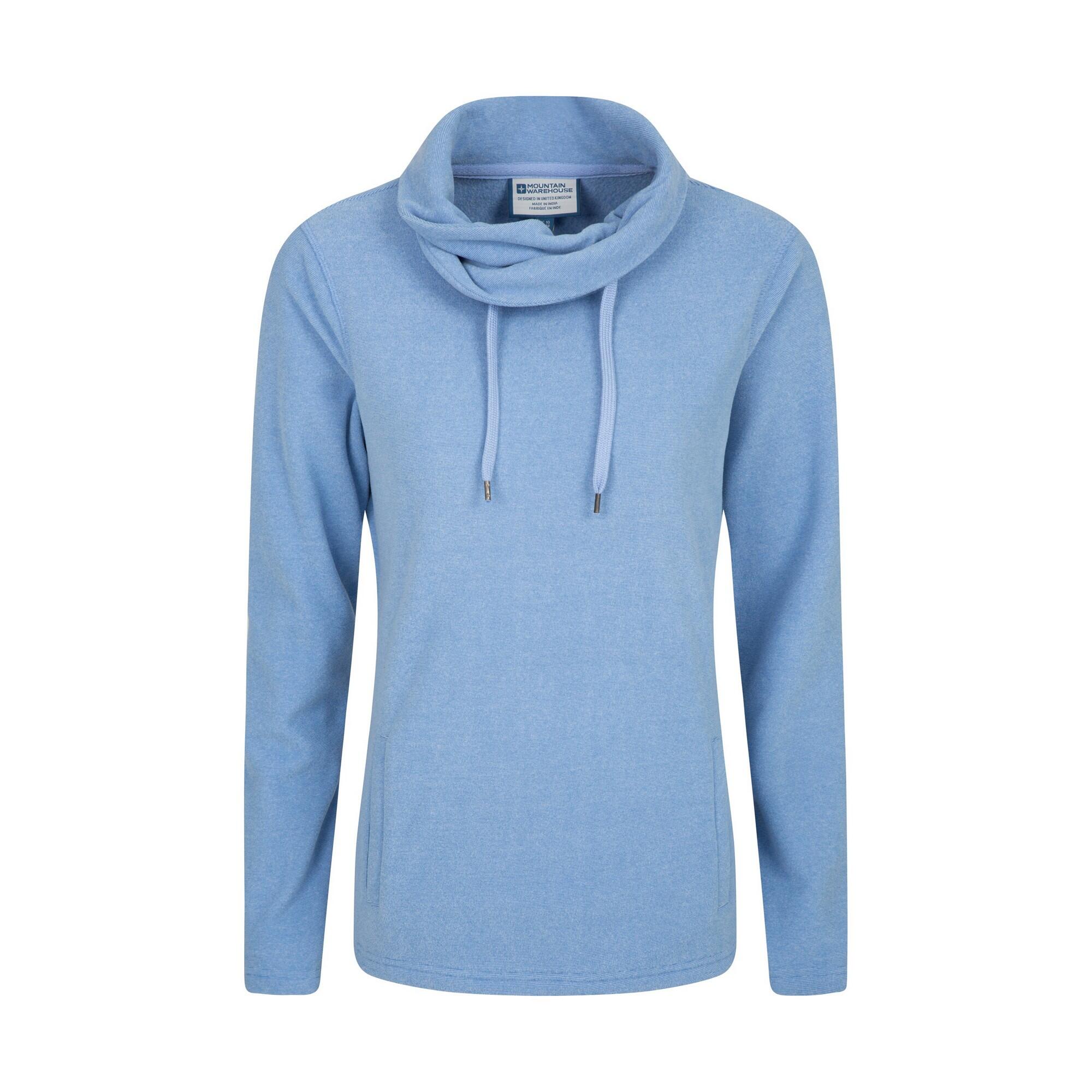 MOUNTAIN WAREHOUSE Felpa In Pile Collo A Cappuccio Donna Mountain Warehouse Hebridean Blu Pallido