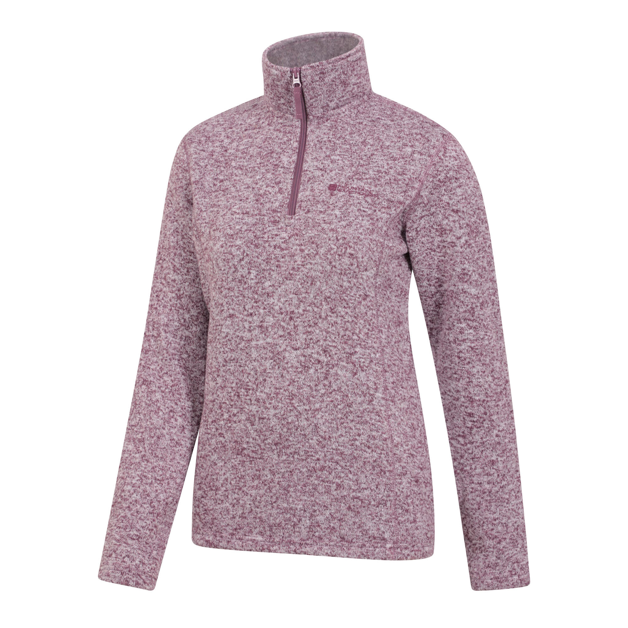Womens/Ladies Idris Half Zip Fleece Top (Burgundy) 3/4