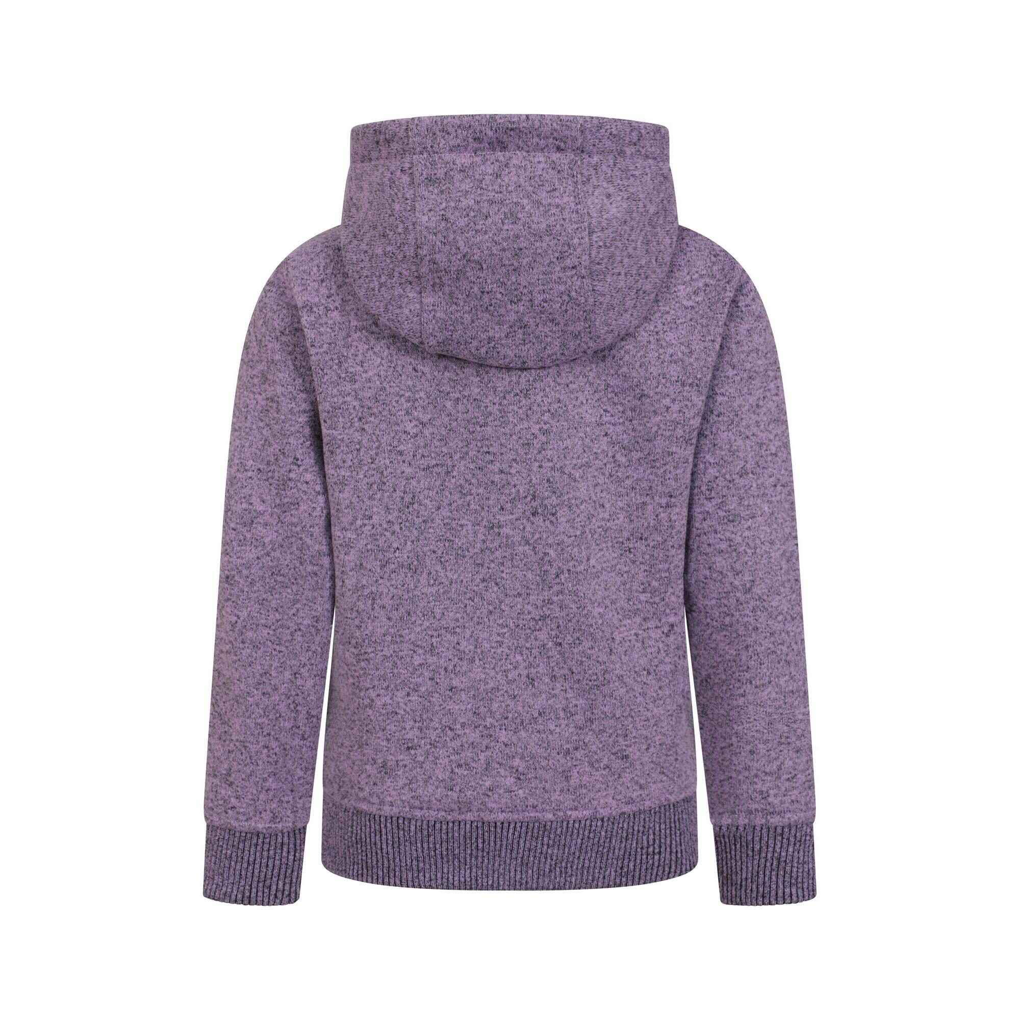 "Nevis" Hoodie mit durchgehendem Reißverschluss für Kinder Flieder 2/4