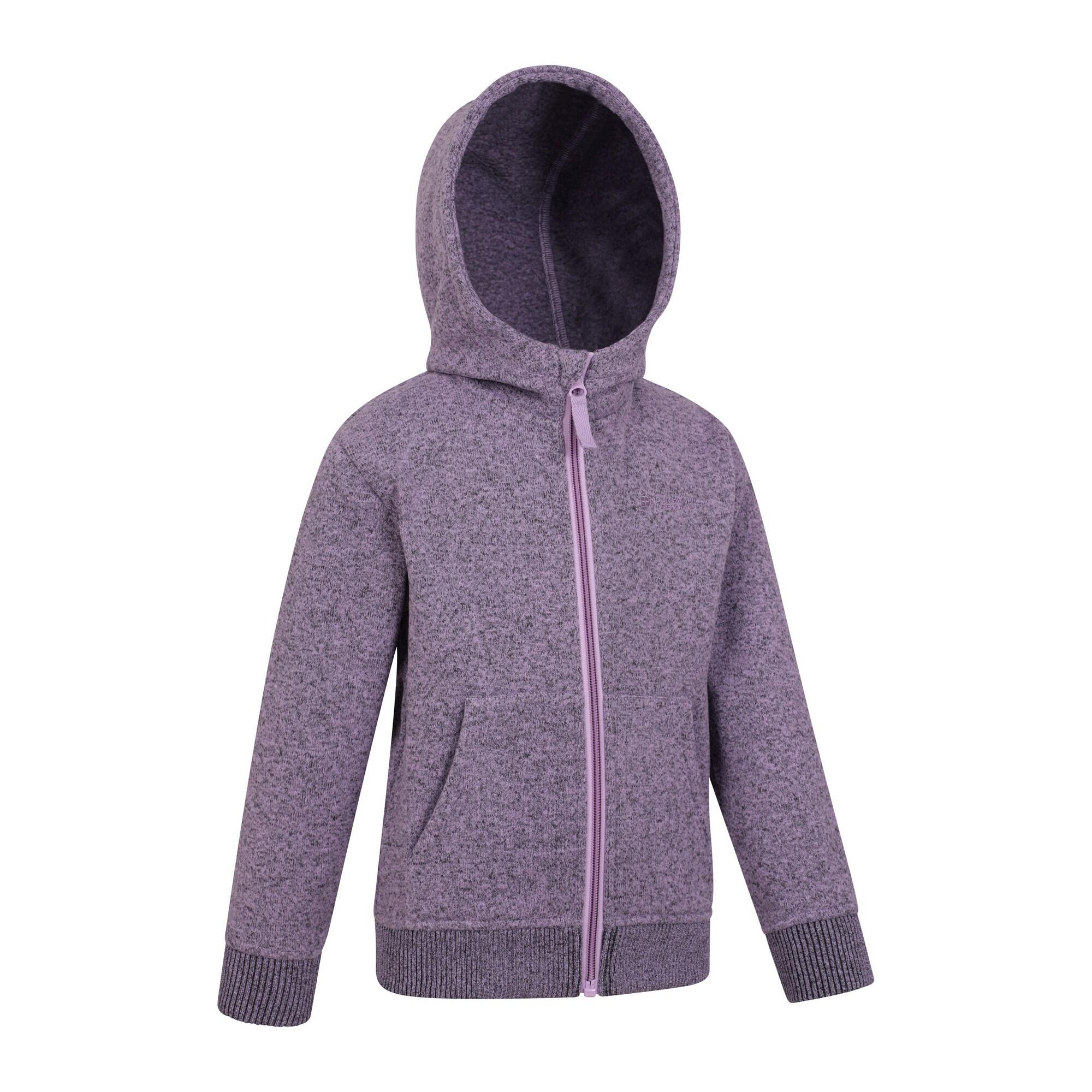 "Nevis" Hoodie mit durchgehendem Reißverschluss für Kinder Flieder 4/4