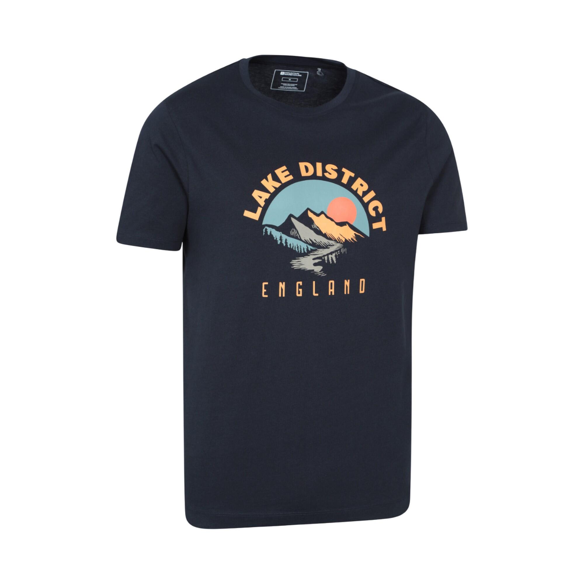 Maglietta Maniche Corte Uomo Mountain Warehouse Lake District Blu Navy 3/4