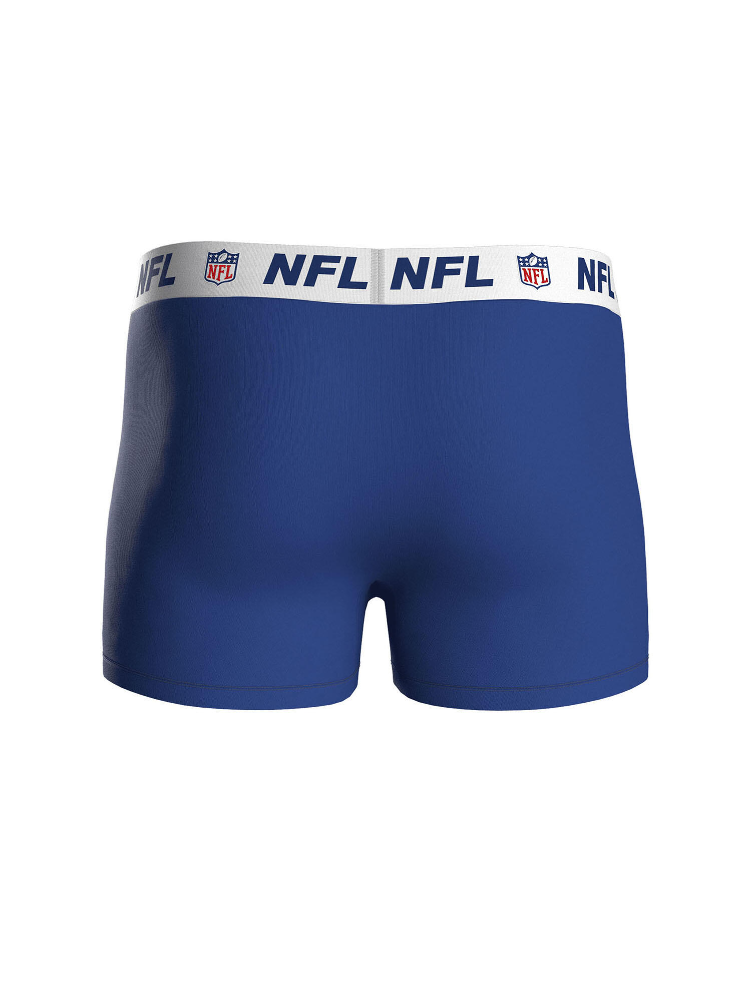 NFL Shield Logo 3-Pack 95% Cotton Boxers | Size S Navy 3/4