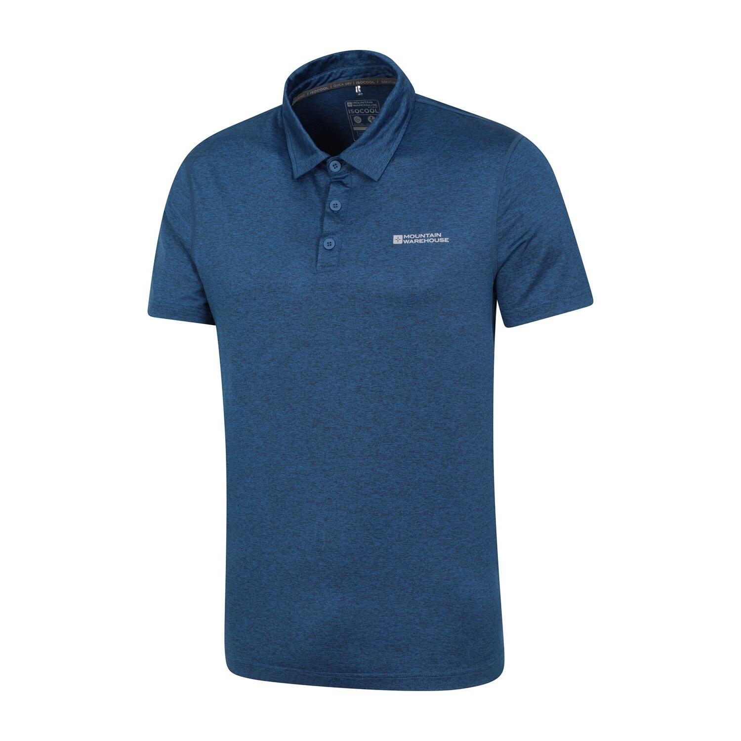 Mens Deuce IsoCool Polo Shirt (Dark Blue) 3/4