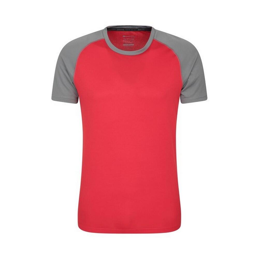 MOUNTAIN WAREHOUSE Mens Endurance Breathable TShirt (Red/Grey)