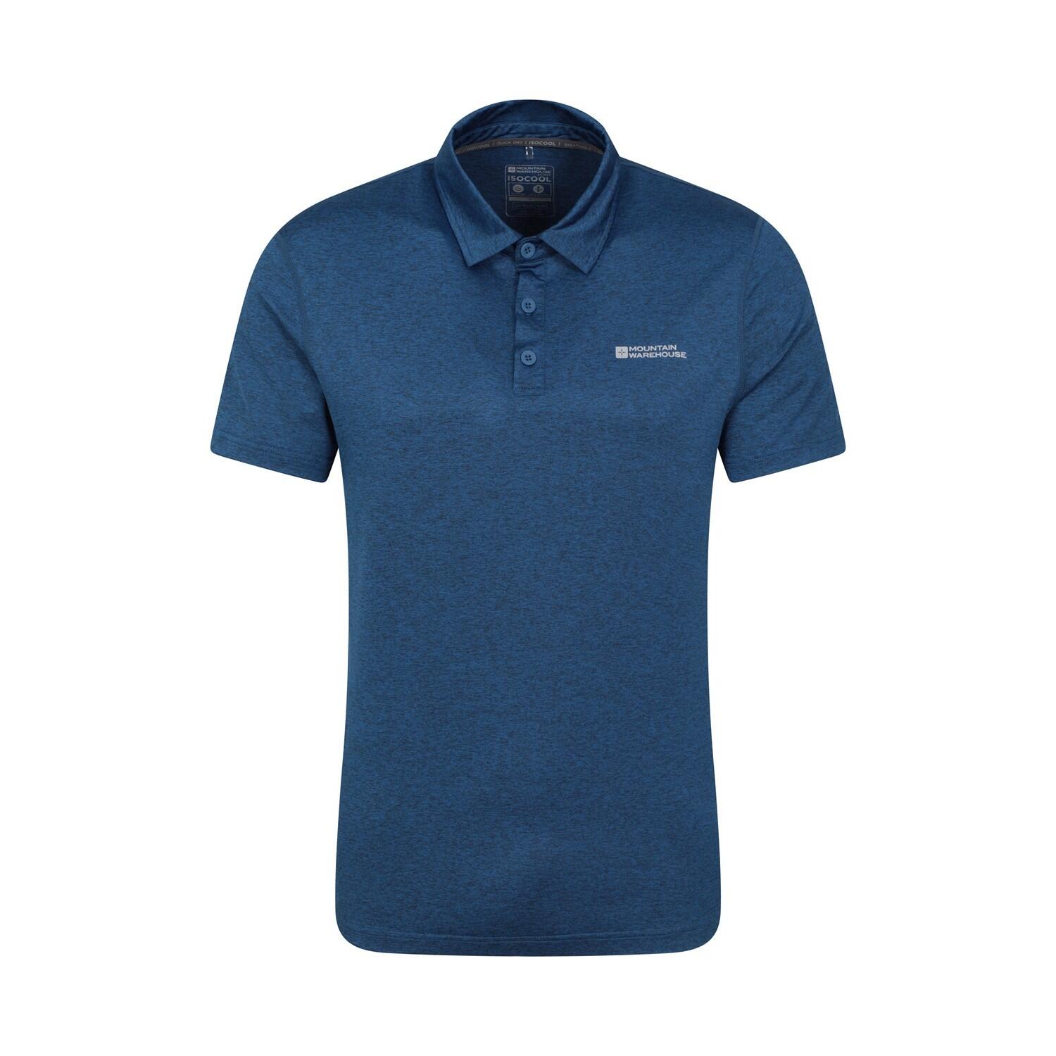 MOUNTAIN WAREHOUSE Mens Deuce IsoCool Polo Shirt (Dark Blue)
