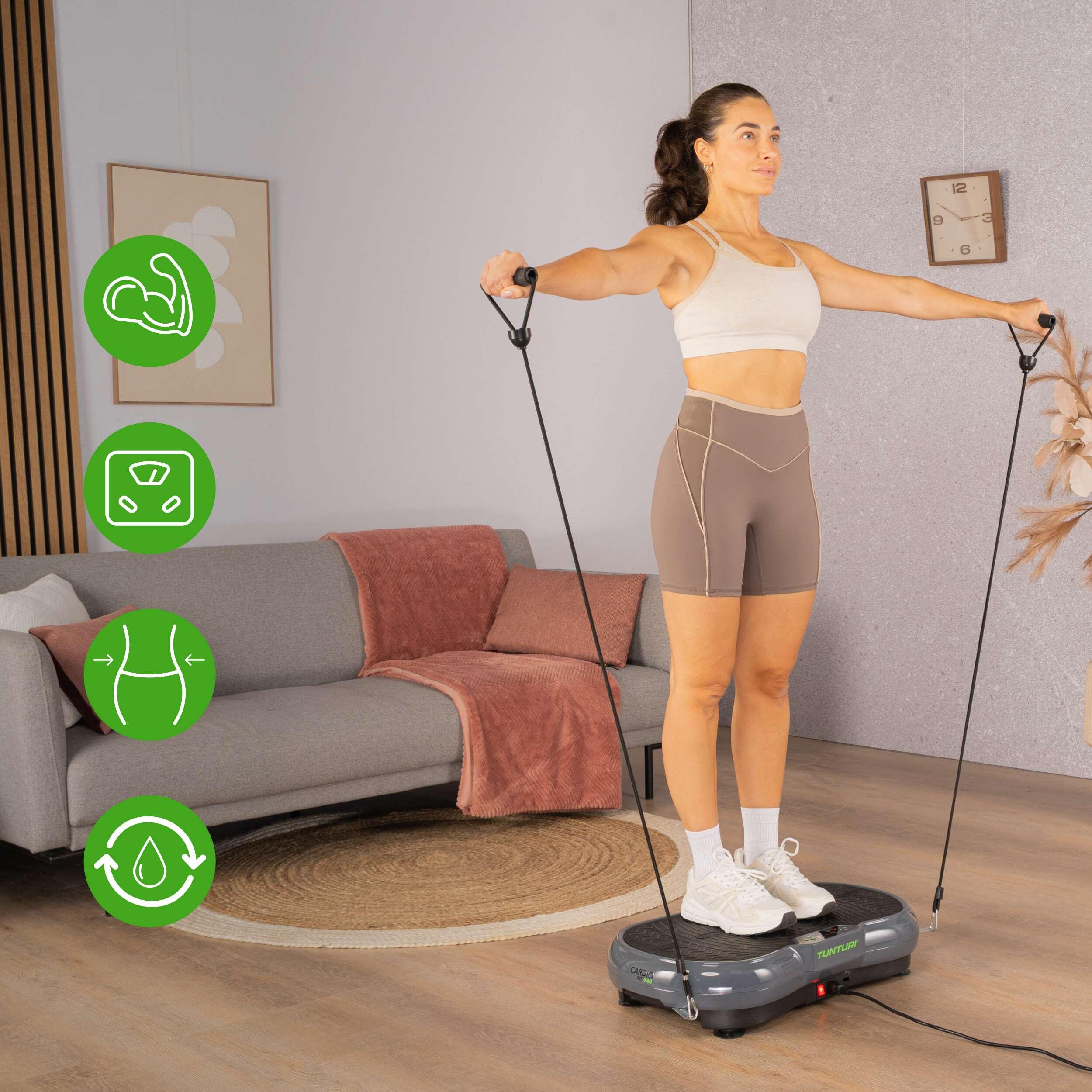 Plateforme Vibrante - Plaque de Fitness Oscillante Cardio Fit V40 6/7