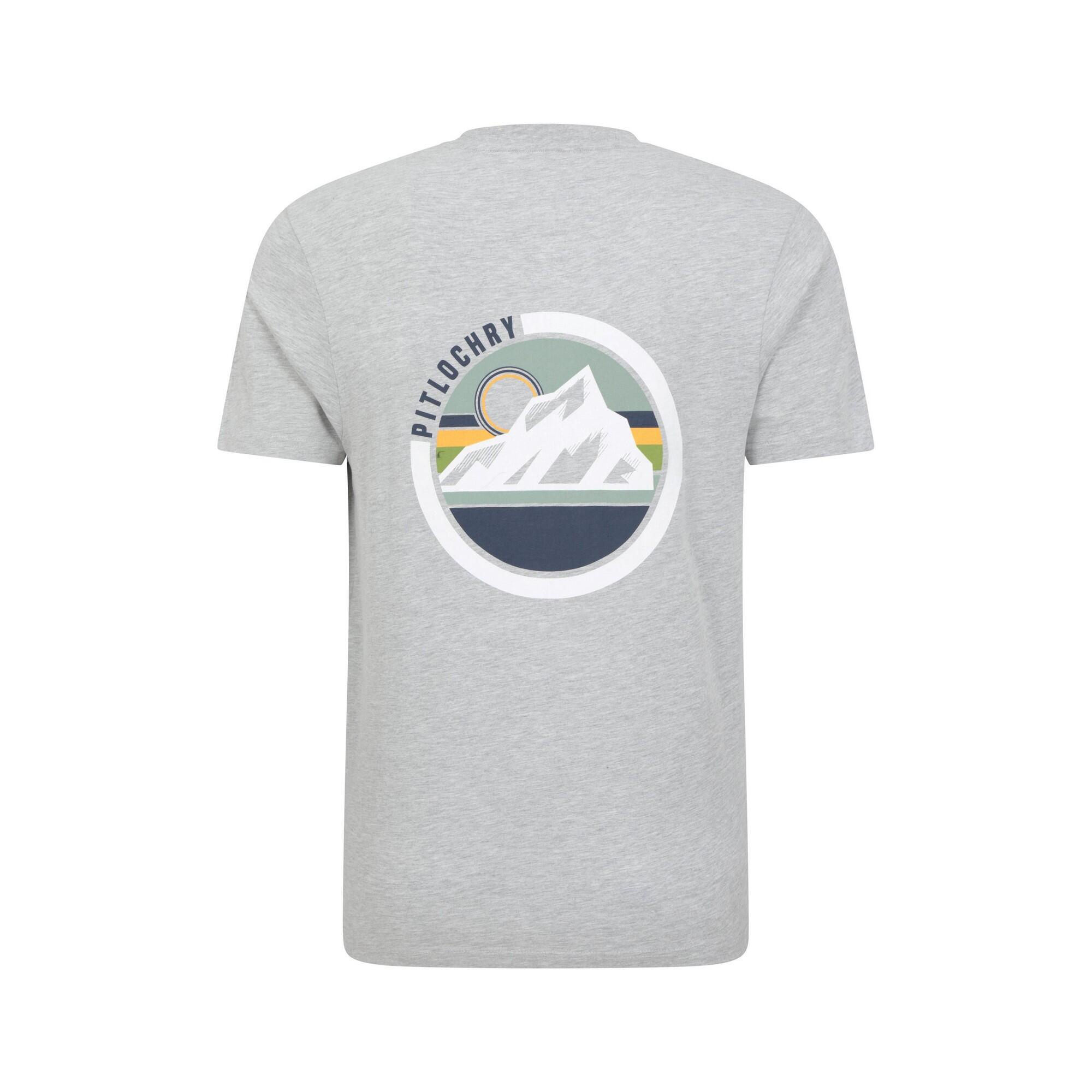 Tshirt Motif/style Montagne PITOLCHRY Homme (Gris) 2/4