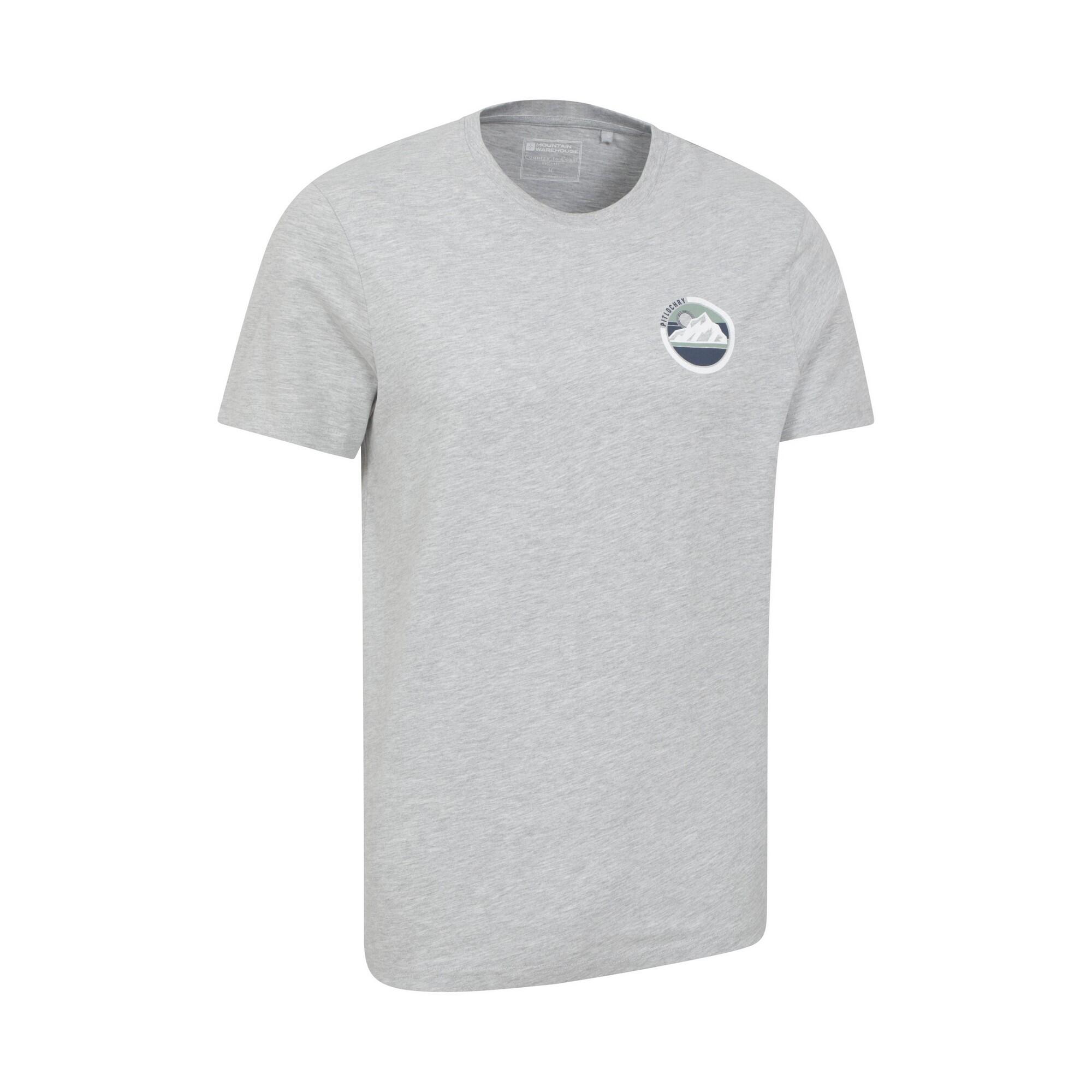 Tshirt Motif/style Montagne PITOLCHRY Homme (Gris) 4/4