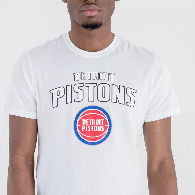 T-Shirt NBA Detroit Pistons New Era Blanc 5/6