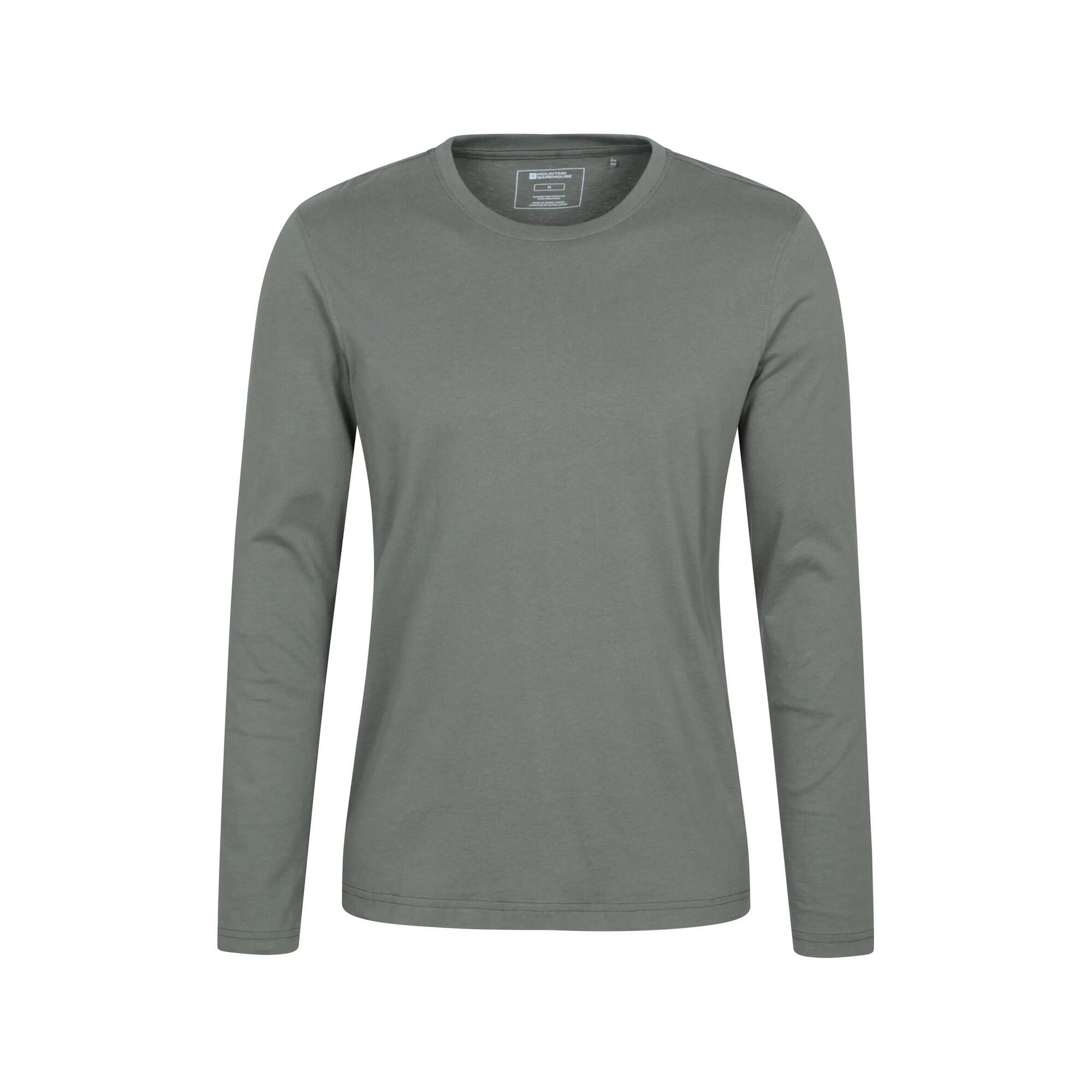 MOUNTAIN WAREHOUSE Mens Flint Crew Neck LongSleeved TShirt (Green)