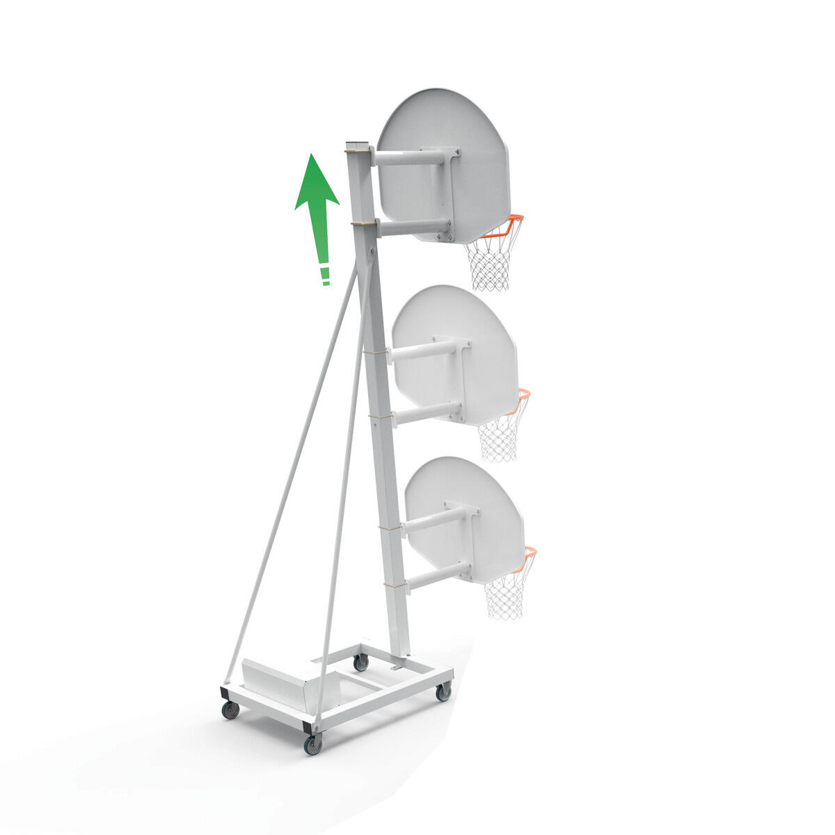 Sporti France - Tête Fixe Pour Panier De Basket Hauteur 2.60m Déport 0.60 Sporti - Panneau De Basket - Blanc - No Size - Decathlon