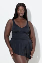 Femme Robe de bain avec drapé bonnets souples et maillot de bain intégré