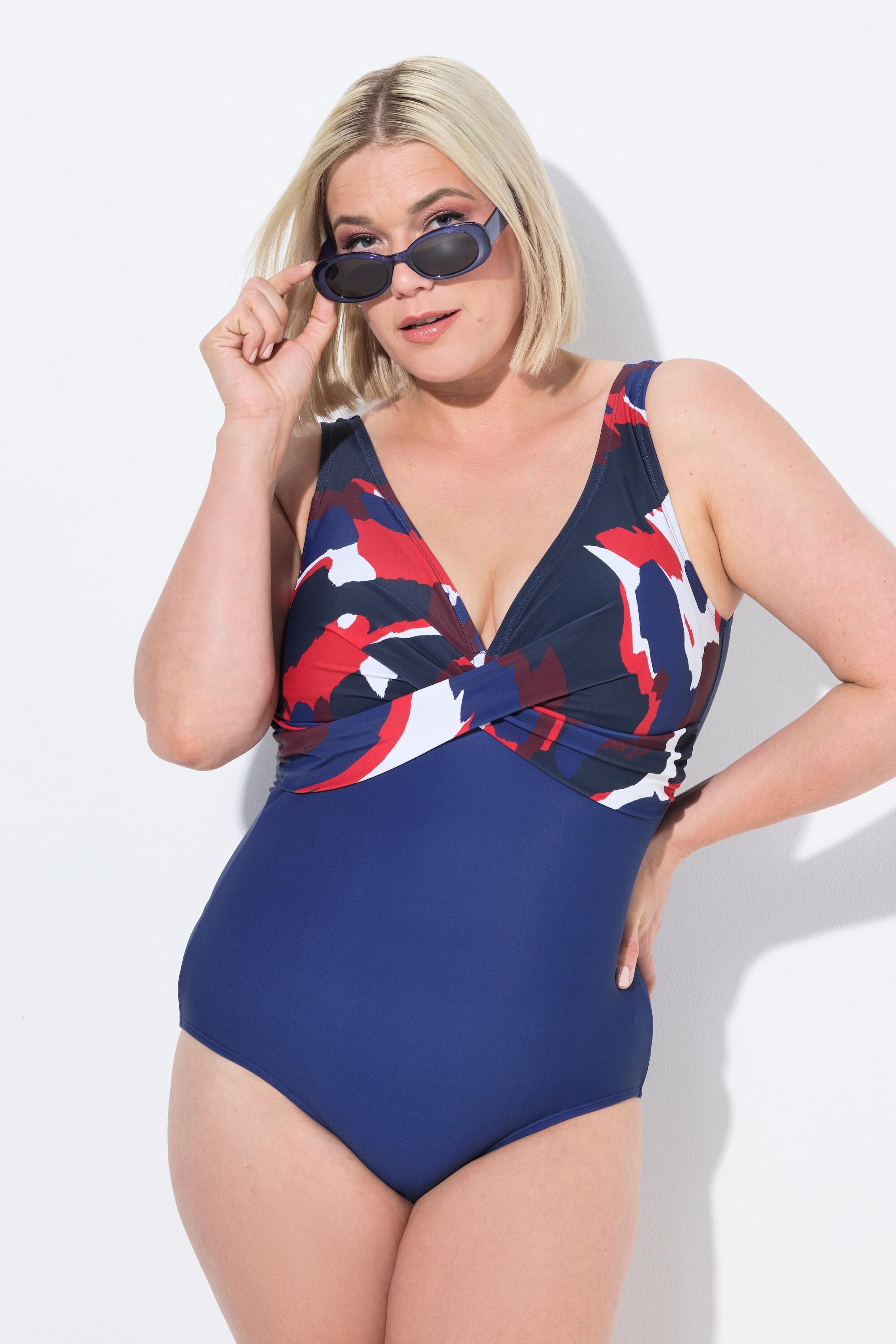 Femme Maillot de bain à bonnets souples. Imprimé sur le haut. 6/7
