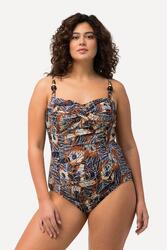 Femme Maillot de bain à bonnets souples. Effet drapé et perles.