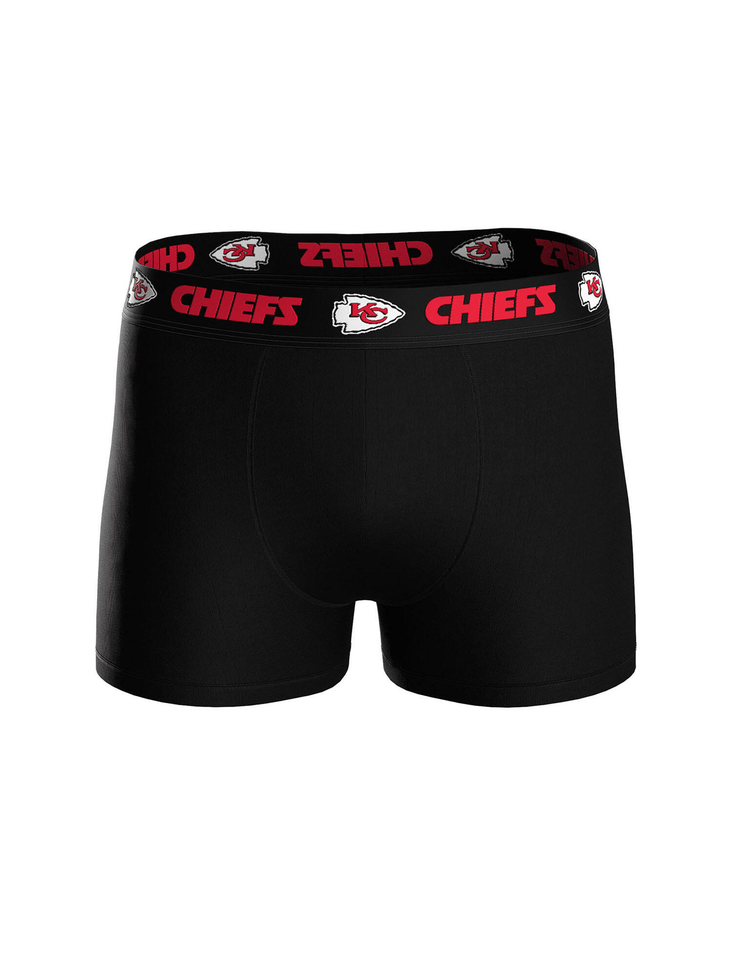 NFL Kansas City Chiefs 3-Pack 95% Cotton Boxers |  Black/Grey/Red Size XL 3/7
