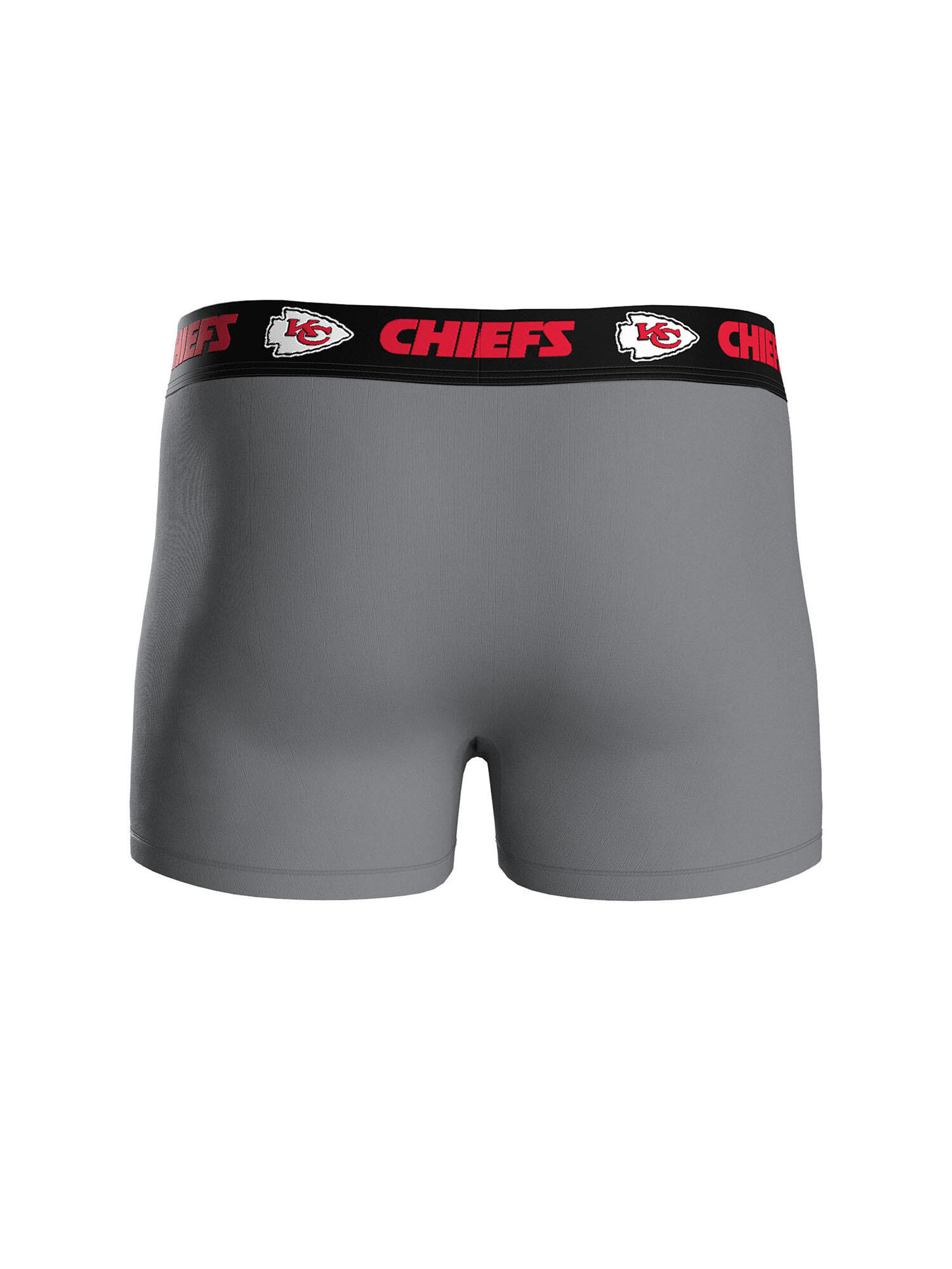 NFL Kansas City Chiefs 3-Pack 95% Cotton Boxers |  Black/Grey/Red Size XL 7/7