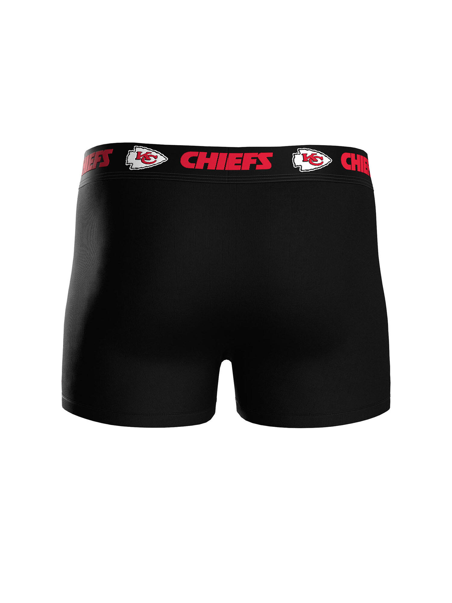 NFL Kansas City Chiefs 3-Pack 95% Cotton Boxers |  Black/Grey/Red Size XL 4/7
