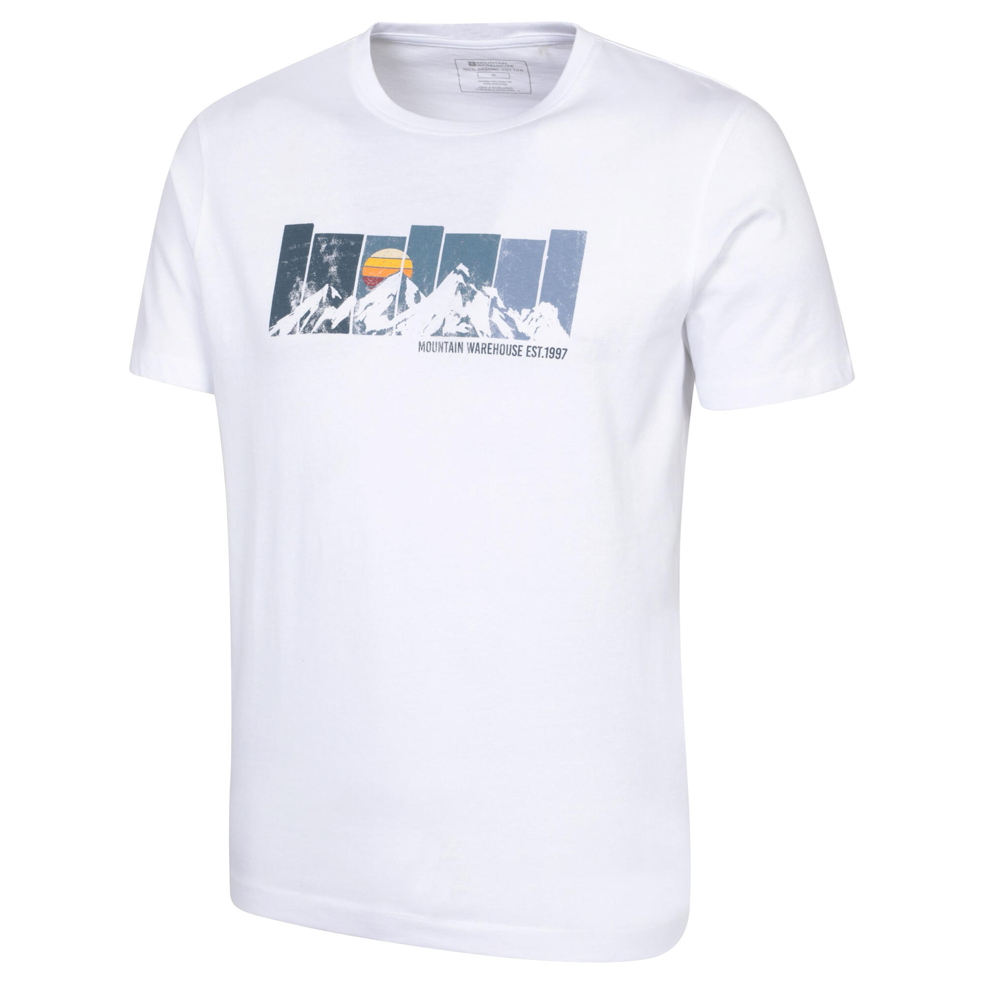 Maglietta Grafica Uomo Mountain Warehouse Gradient Bianco 3/3