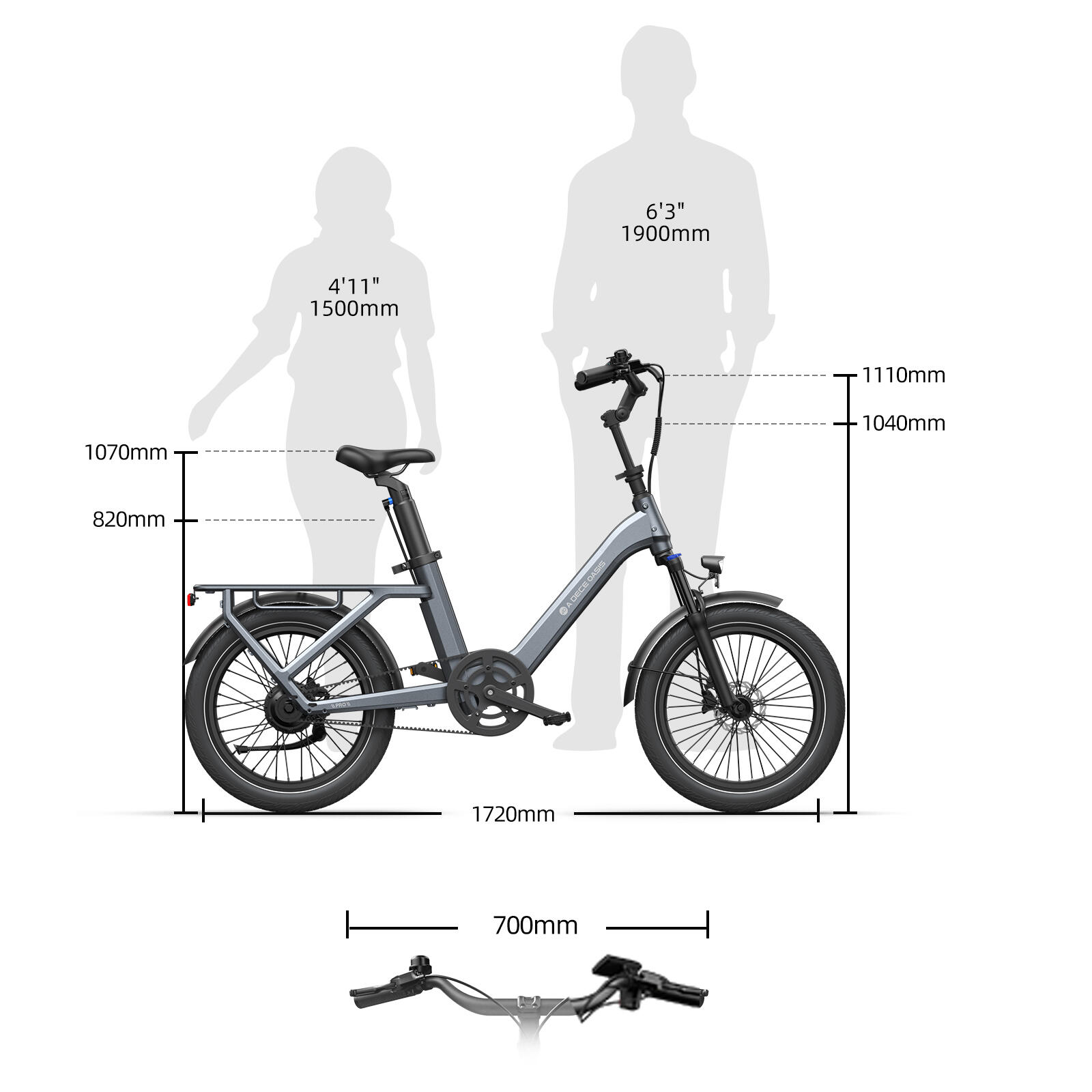 Bicicleta eléctrica AirOnePro, transmisión por correa, motor Bafang, LCD, APP 6/6