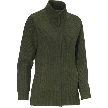 Gilet femme Shirley col montant laine vert loden XS à 3XL