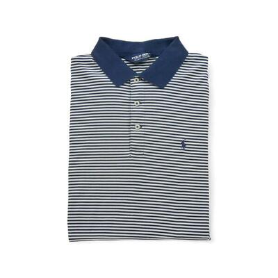 Tweedehands - korte mouw heren polo donkerblauw - goede staat