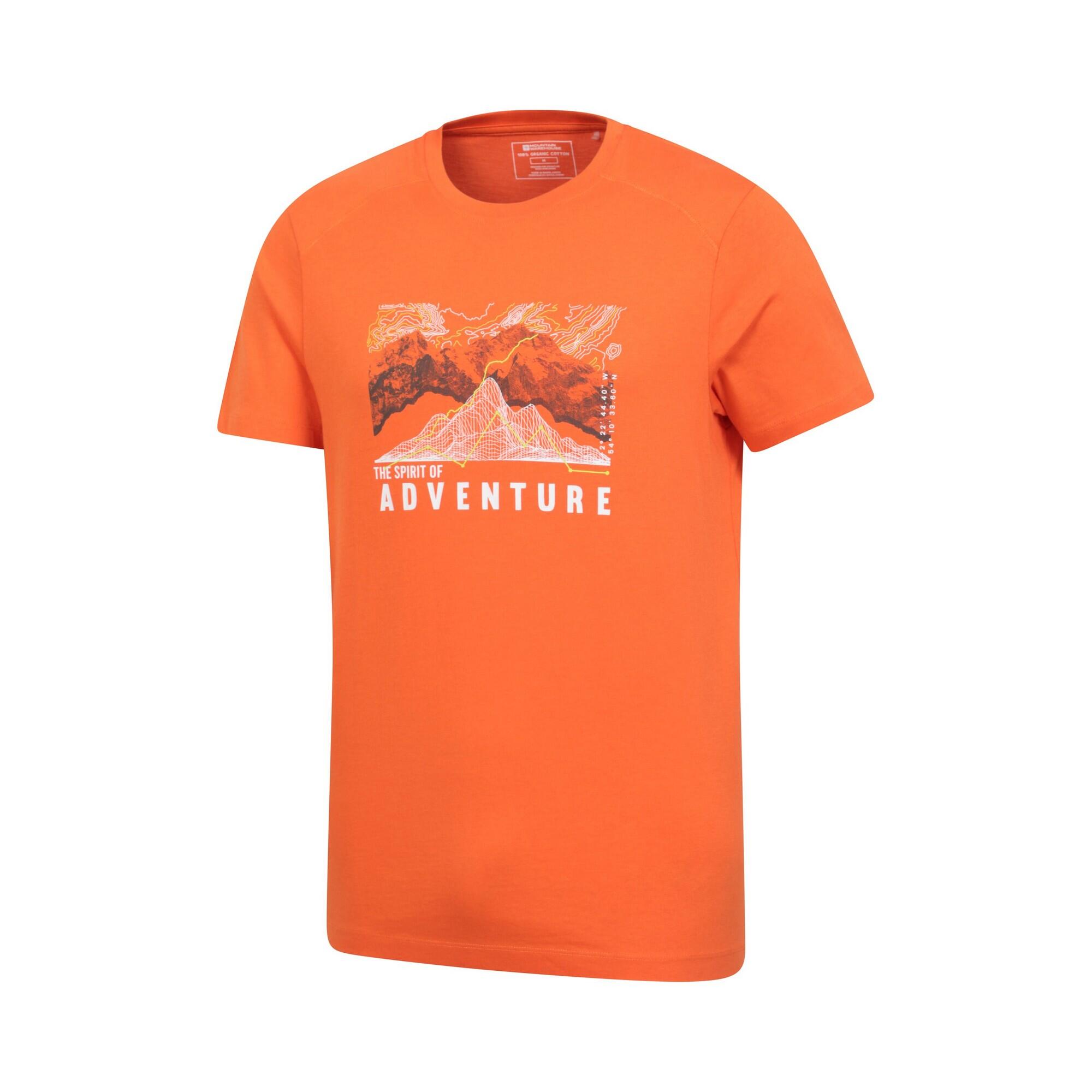 Maglietta Uomo Mountain Warehouse Adventure Begins Arancio 3/4